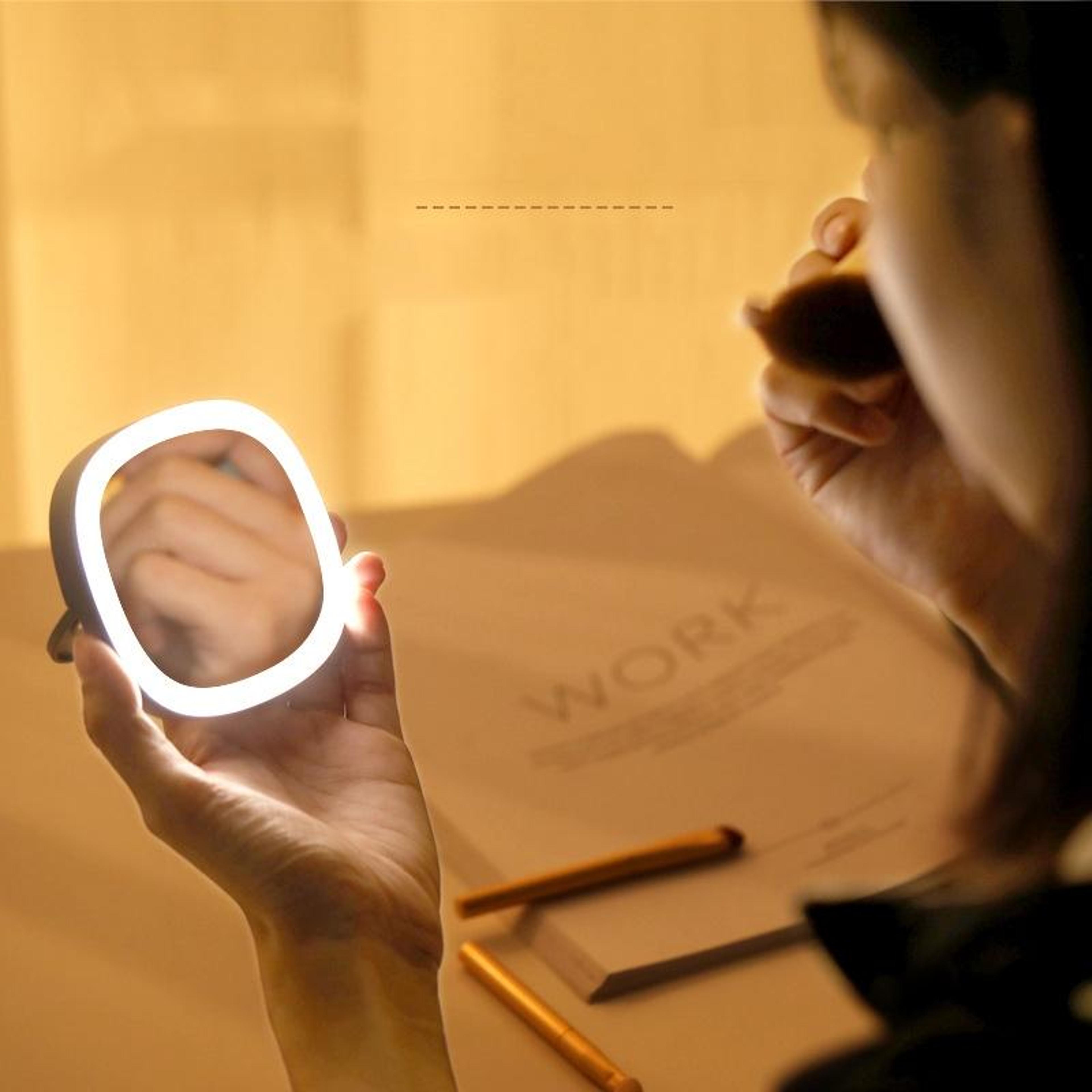 Candy LED Makeup Mirror With Portable Makeup Mirror Light And Storage Travel Vanity Mirror 6