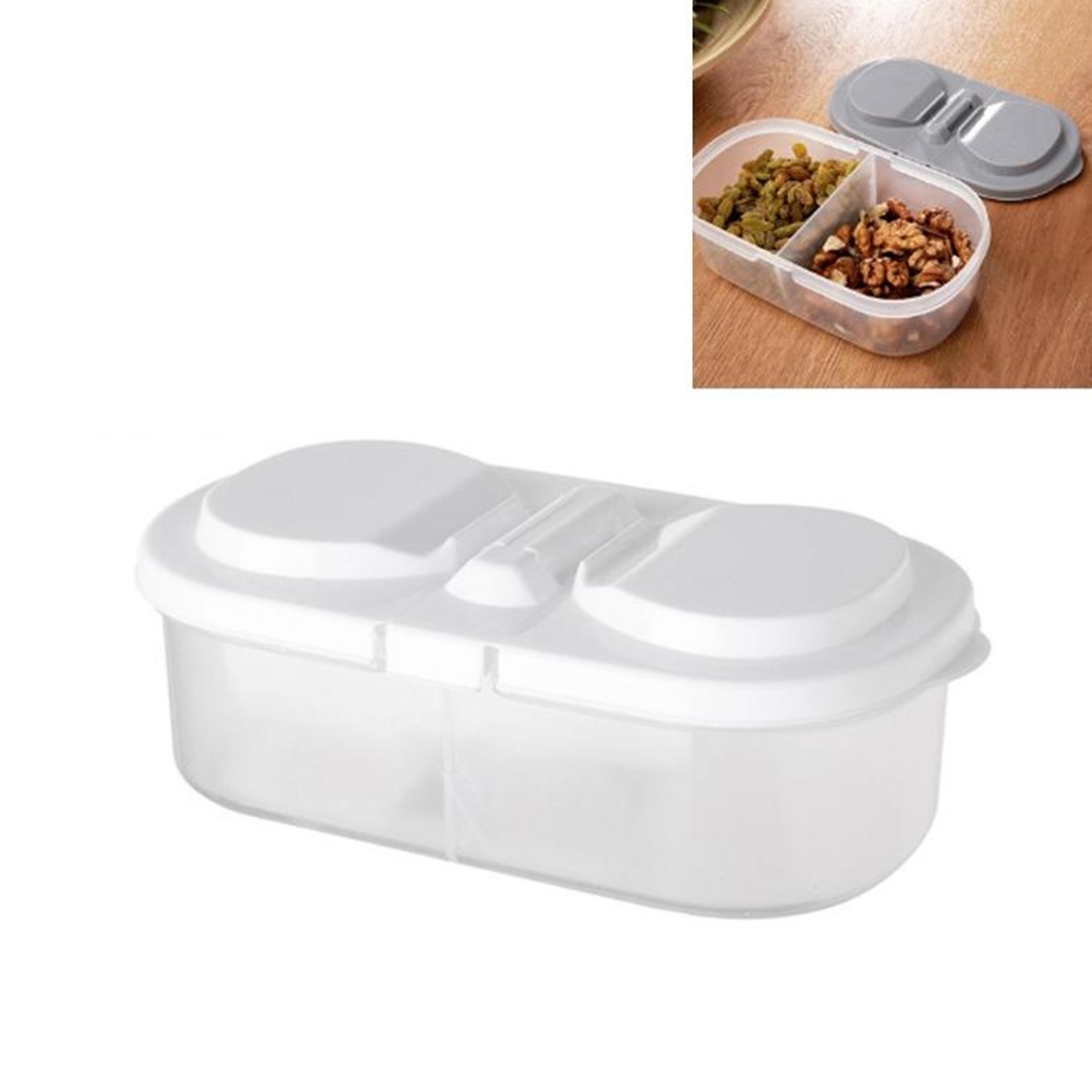 Food Storage Containers Double Grid Refrigerator Organizer Airtight Grain Storage Set 0