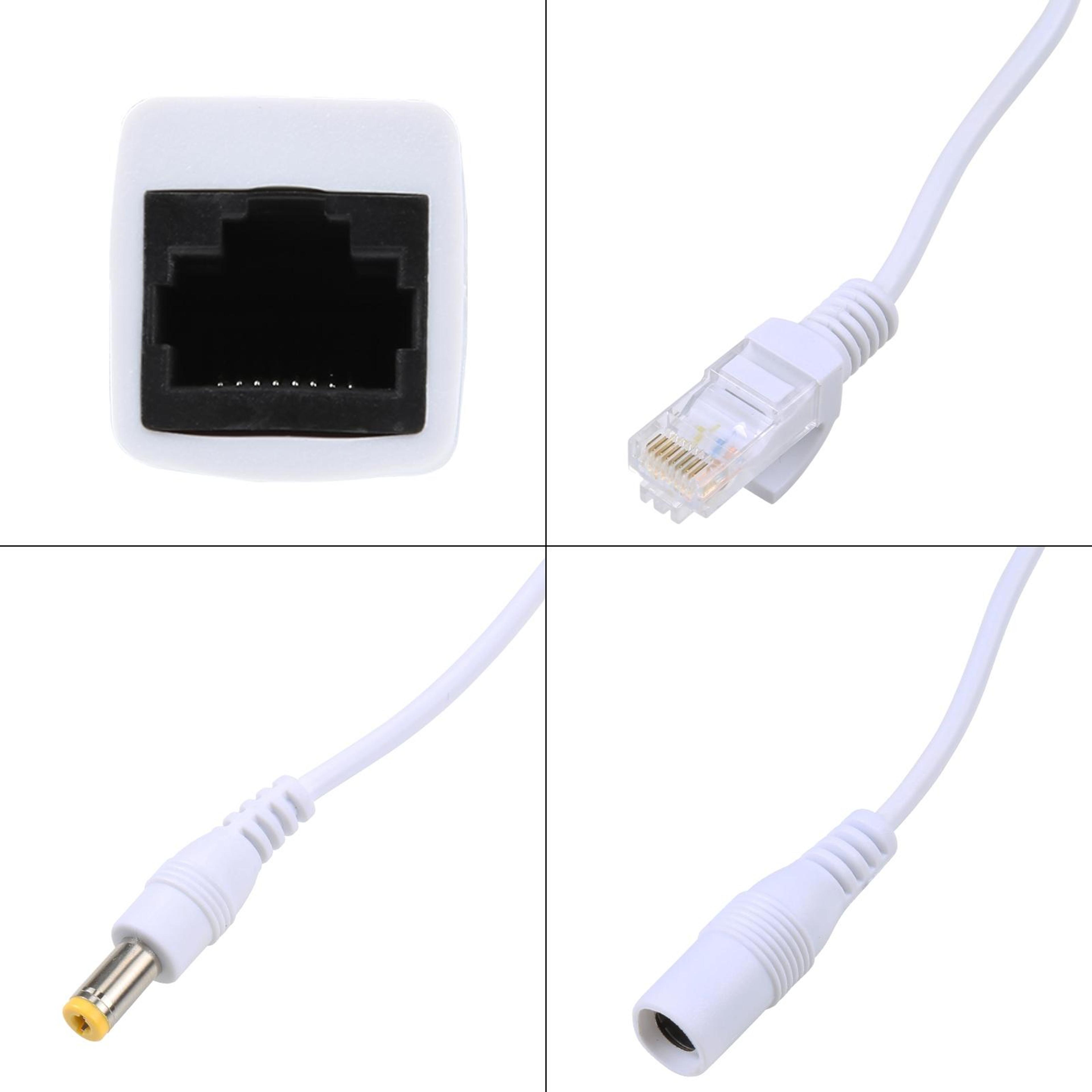 RJ45 PoE Injector Splitter Cable Set With DC Jack For IP Cameras And Routers 2
