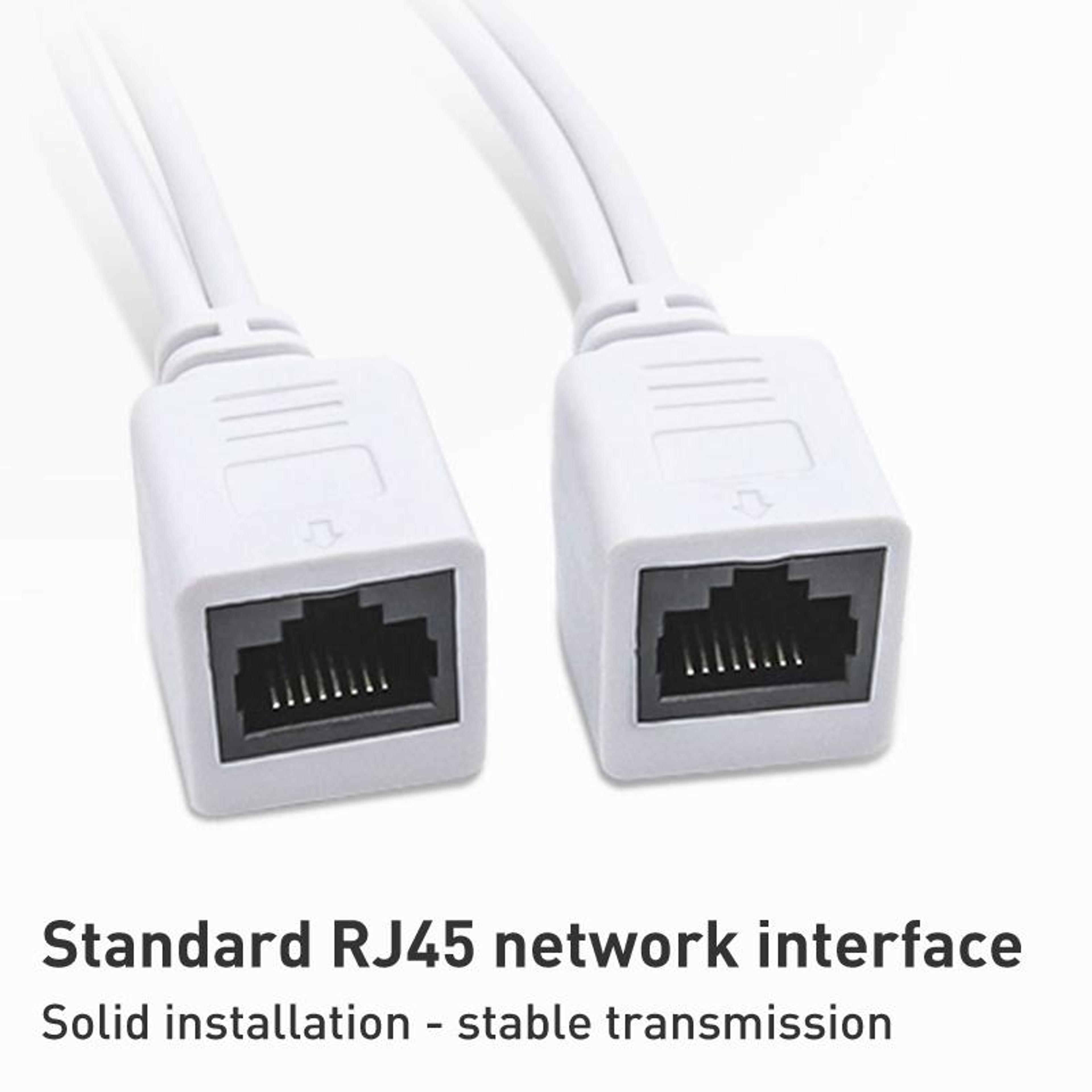 RJ45 PoE Injector Splitter Cable Set With DC Jack For IP Cameras And Routers 4