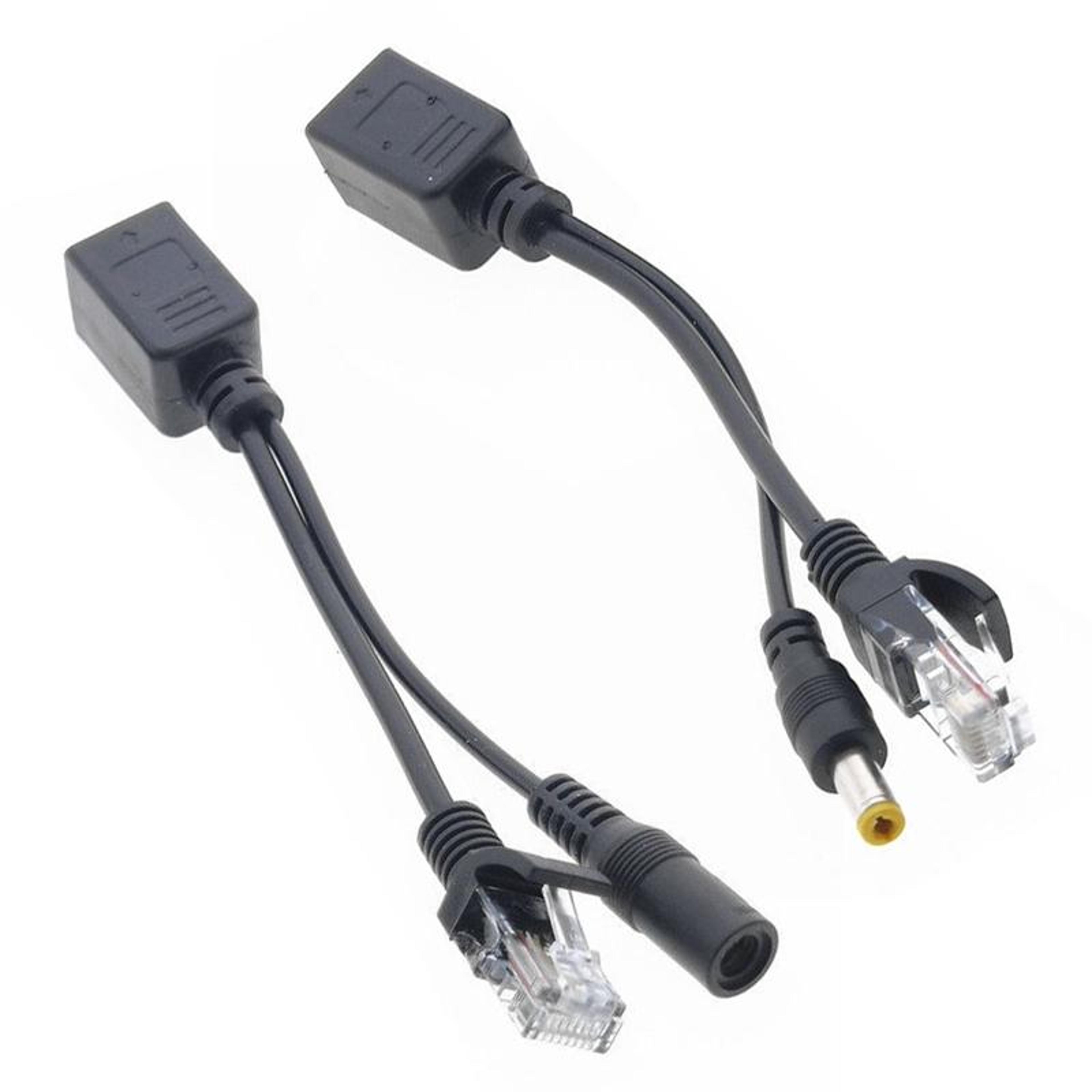 RJ45 PoE Injector Splitter Cable Set With DC Jack For IP Cameras And Routers 8