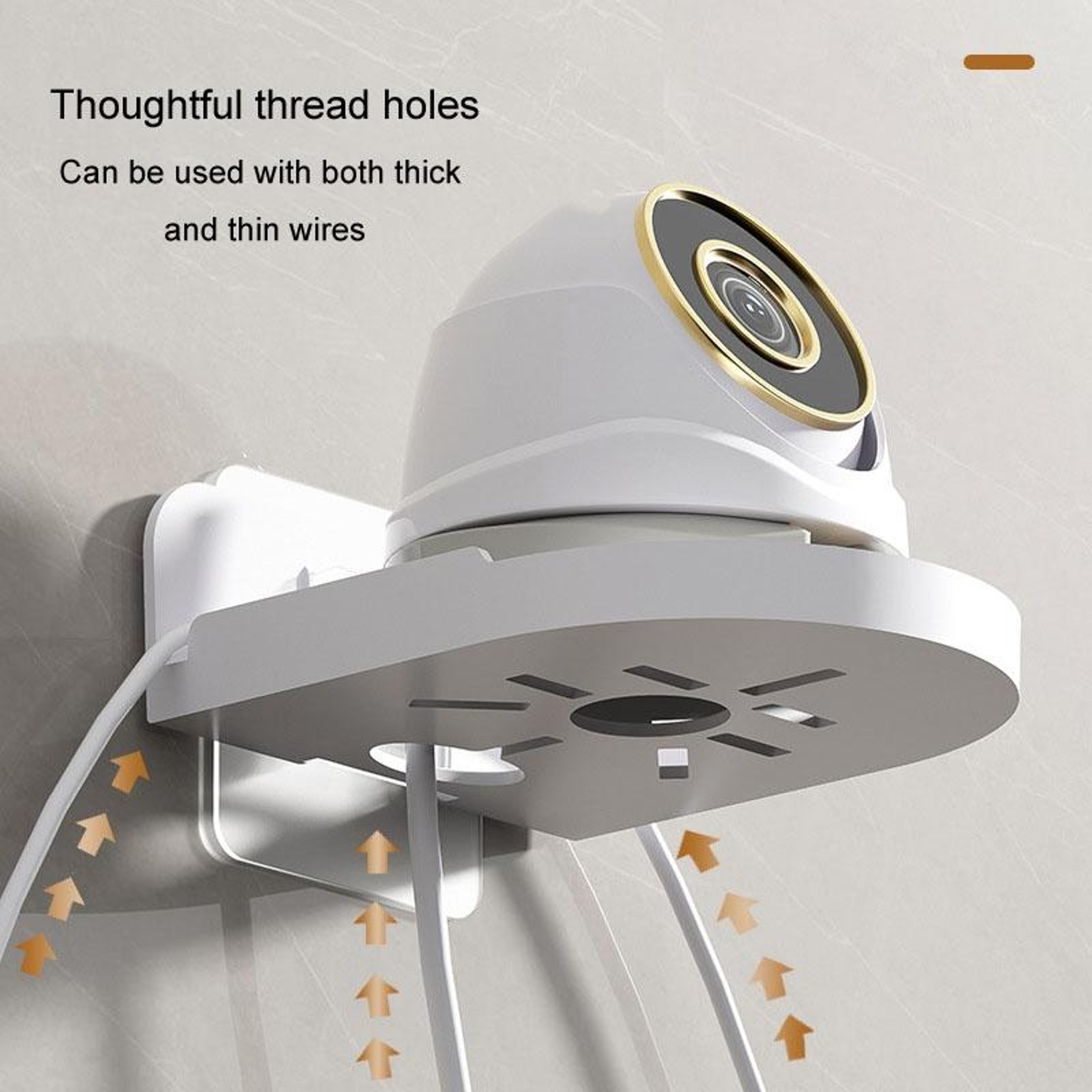 Traceless Wall Mount Camera Shelf No Drill Security Camera Bracket For Router And Smart Home Device 12