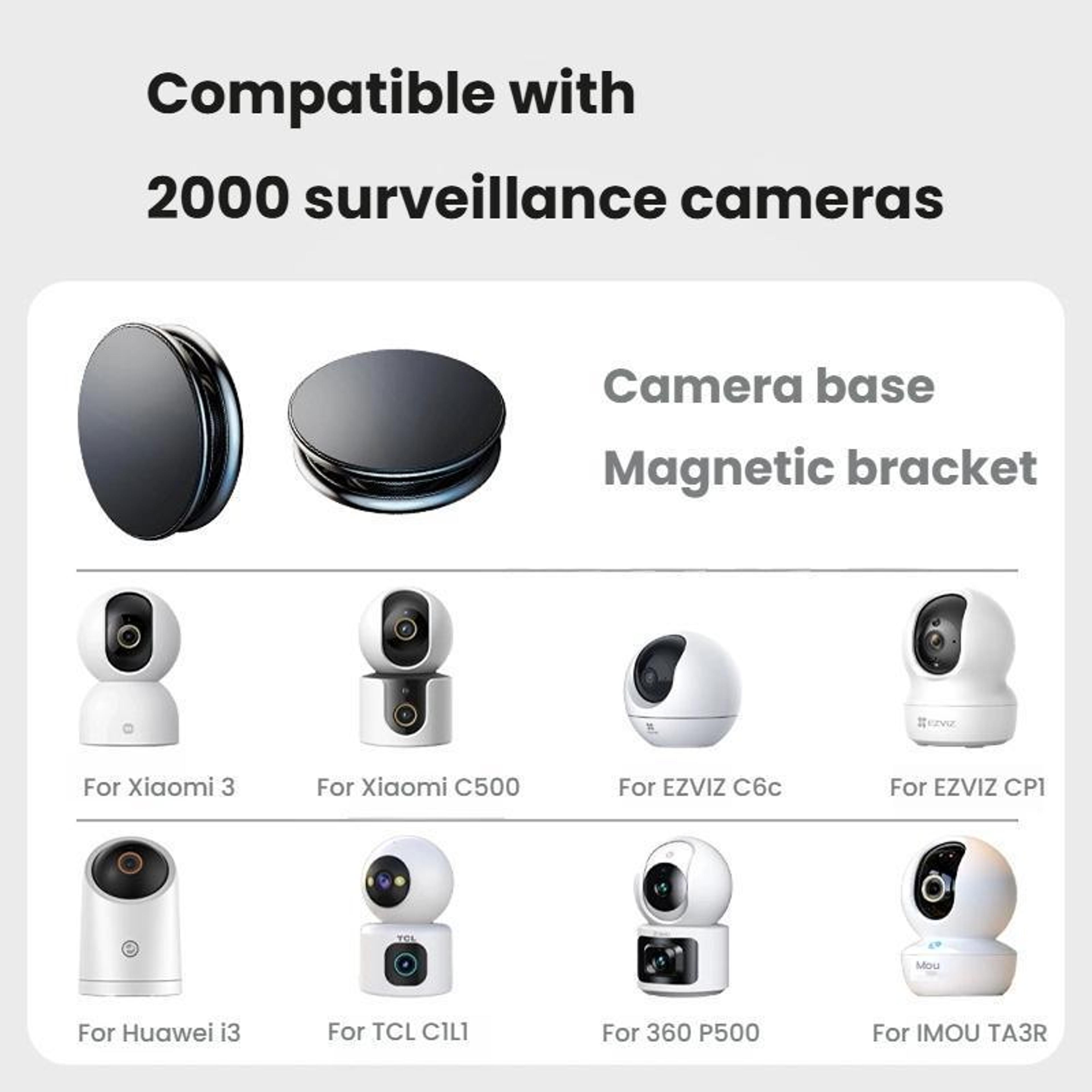 Universal Magnetic Camera Mount No Drill Wall Holder For Xiaomi Security Cameras 2