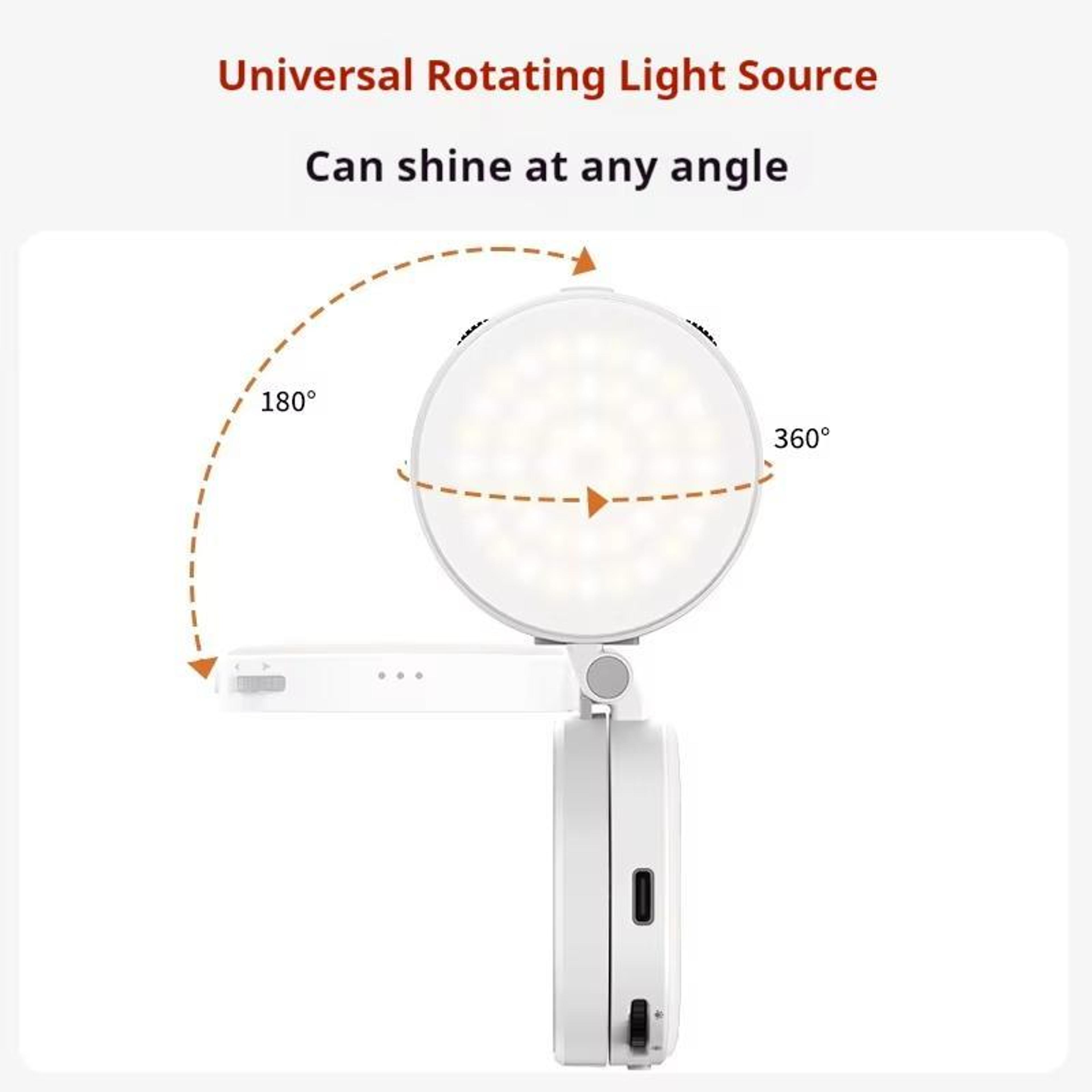 Magnetic Selfie Light With Mirror Foldable Phone Fill Light And Phone Stand Modes 6