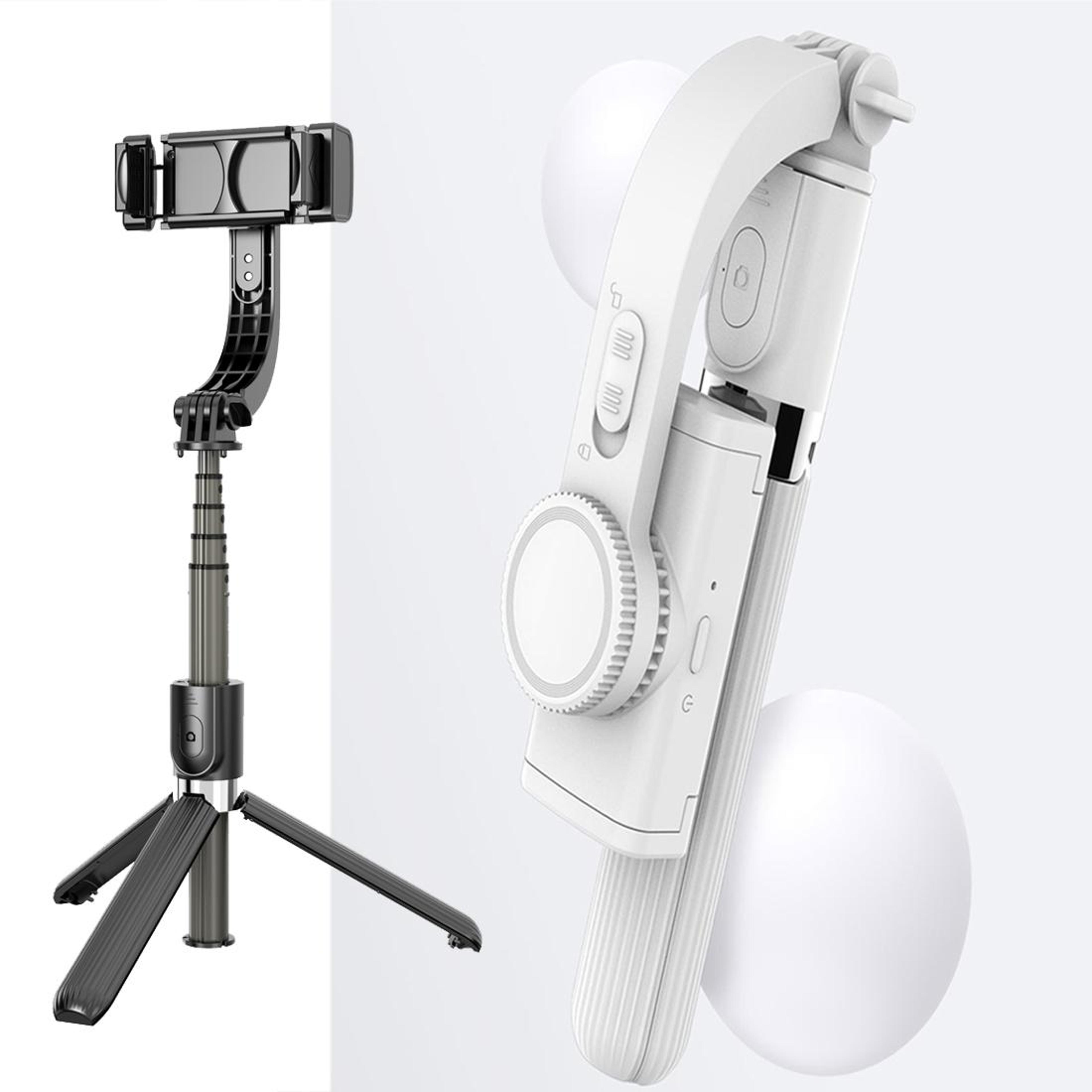 bluetooth selfie stick with gimbal stabilizer tripod and wireless remote