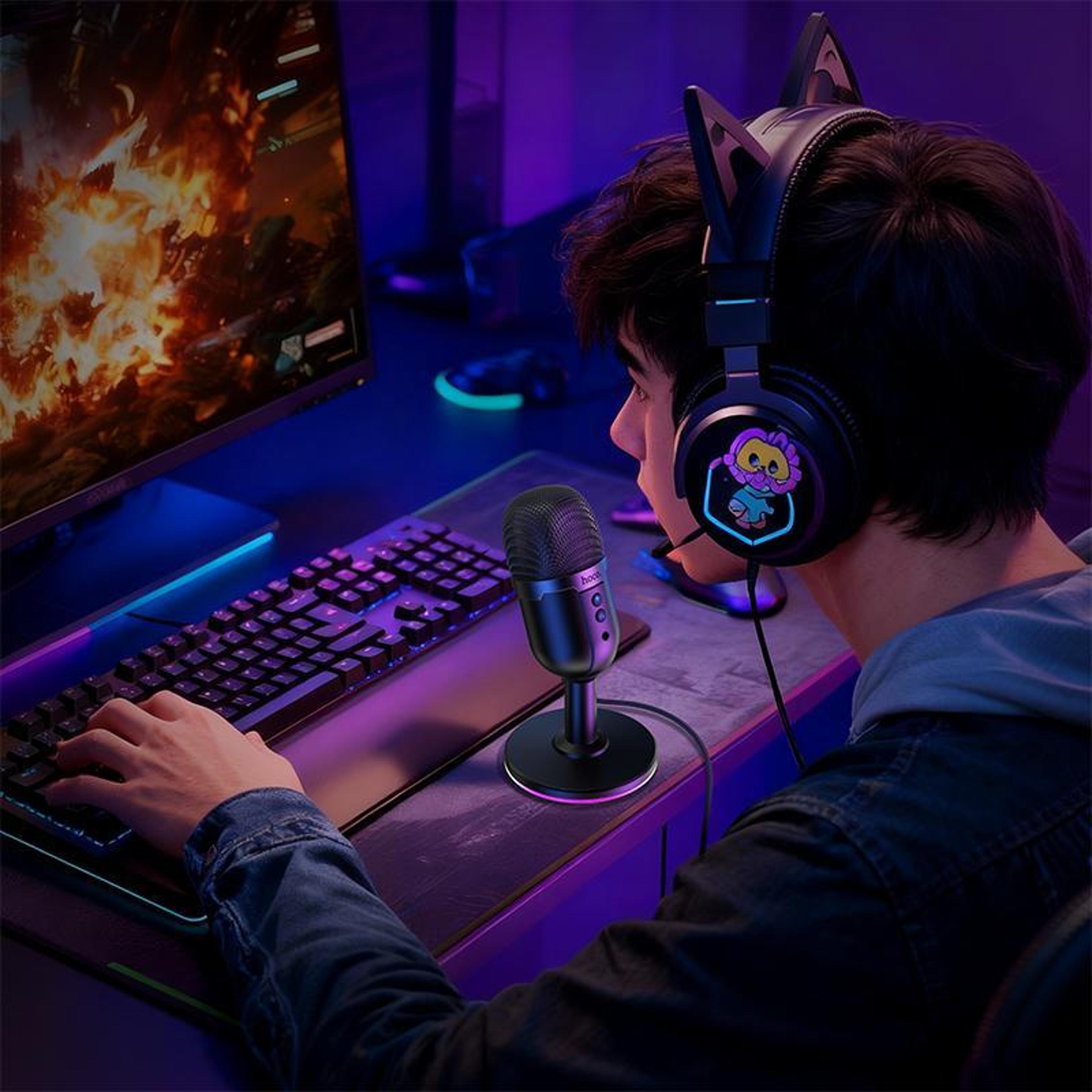 RGB Gaming USB Desktop Microphone With Mute And Monitoring 4