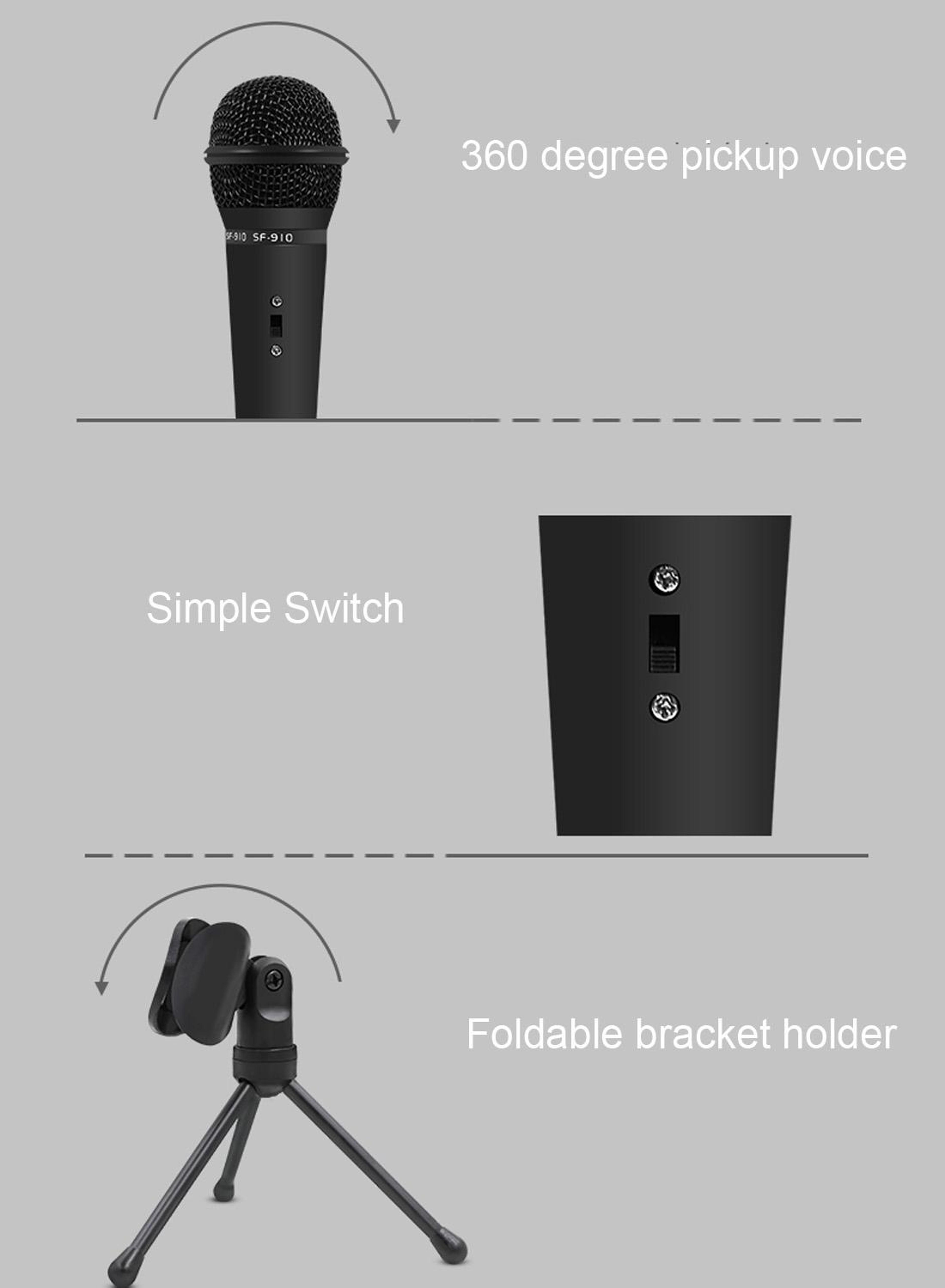 Condenser Microphone With Tripod Stand For PC Recording And Streaming Microphone 5