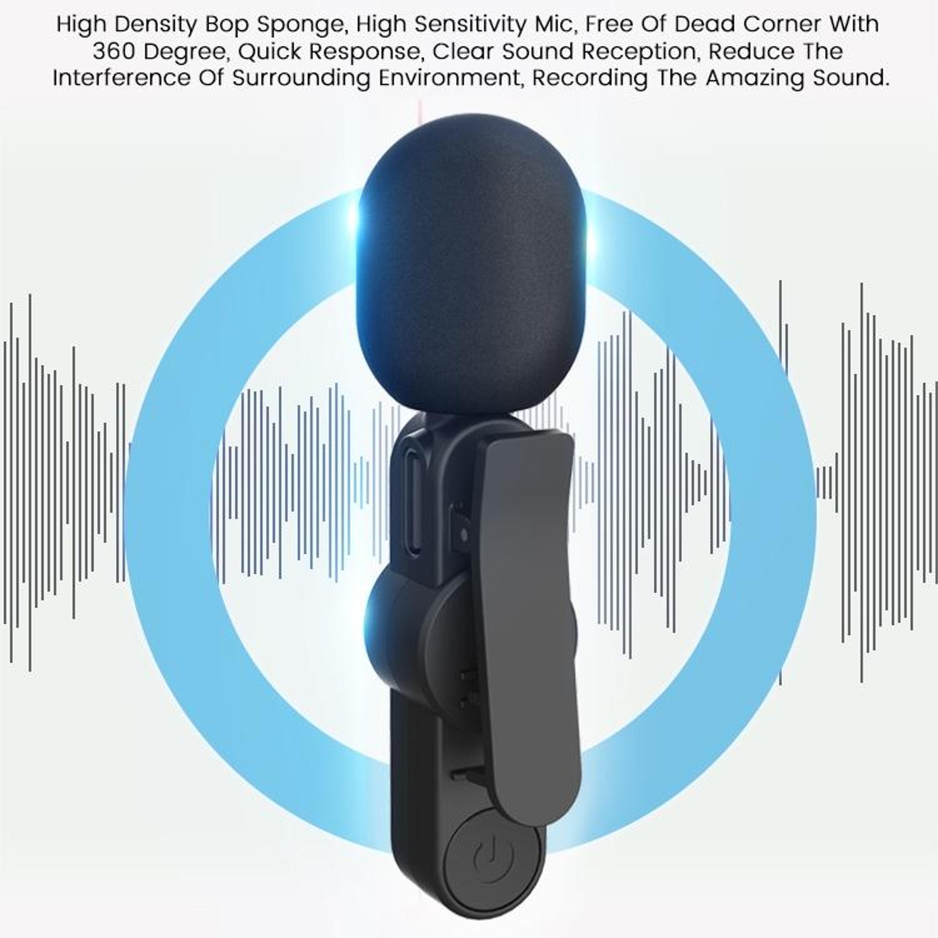 Wireless Lavalier Microphone Lightning Clip On Microphone For IPhone With Noise Reduction 3