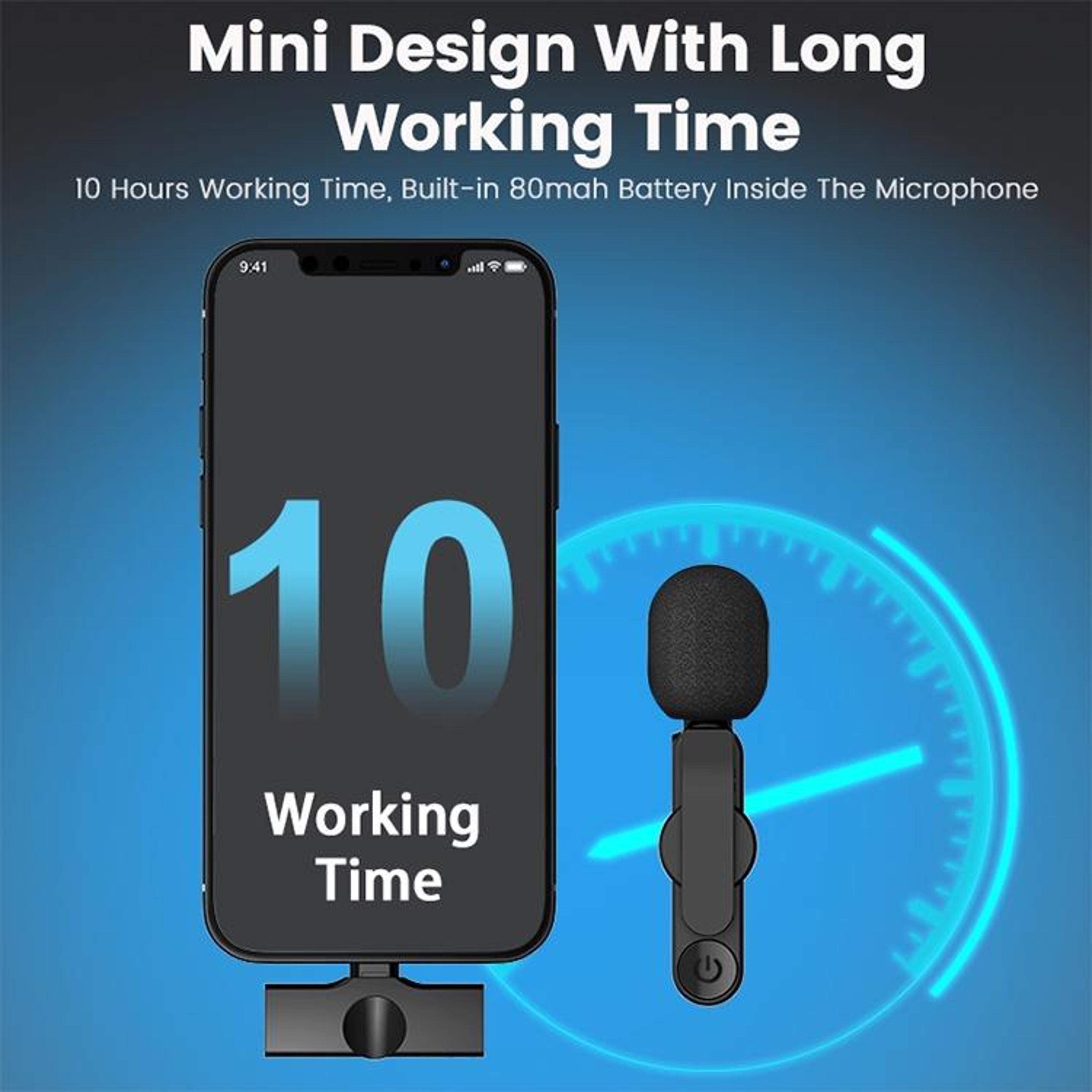 Wireless Lavalier Microphone Lightning Clip On Microphone For IPhone With Noise Reduction 5