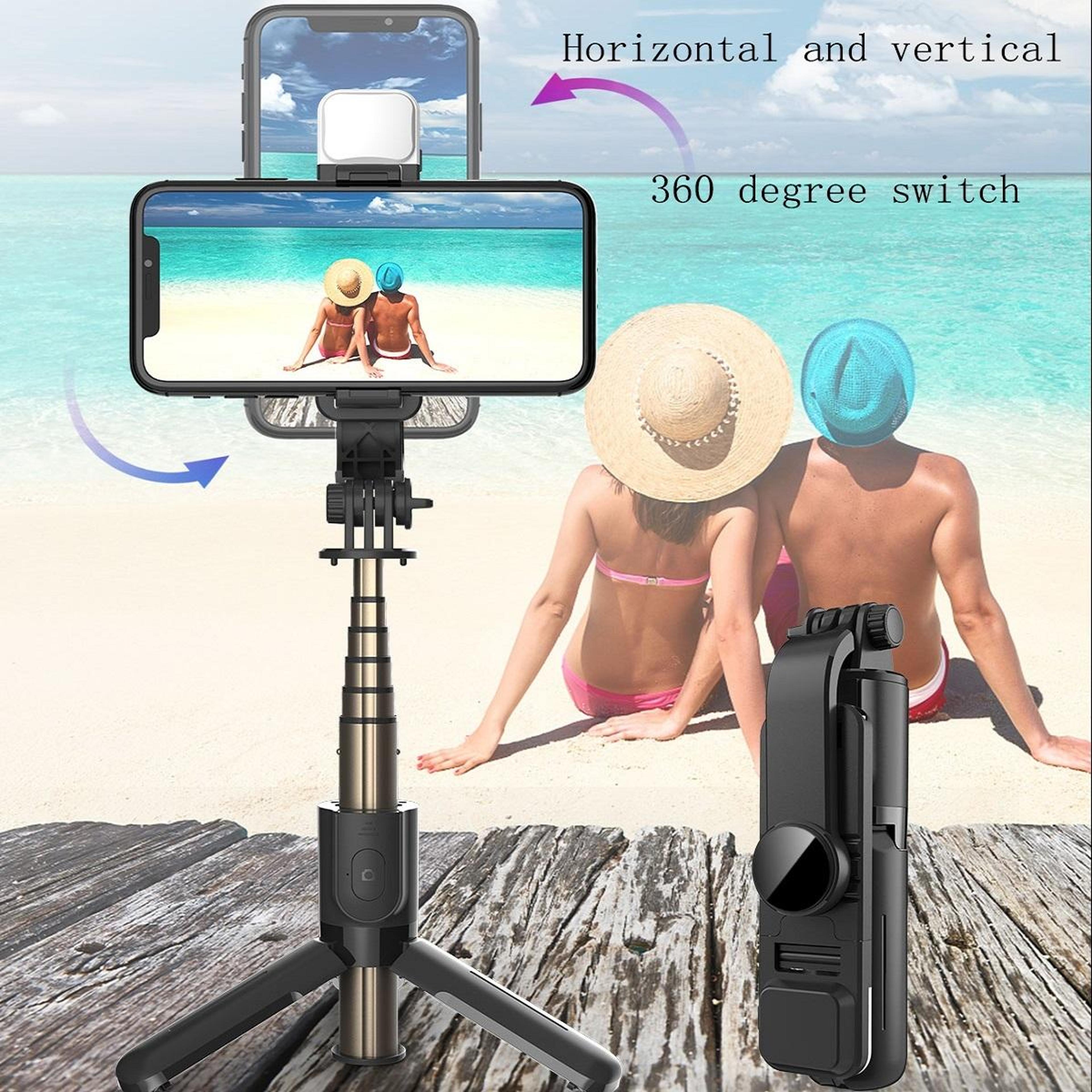 Bluetooth Selfie Stick With Tripod Stand LED Fill Light And Wireless Remote 4
