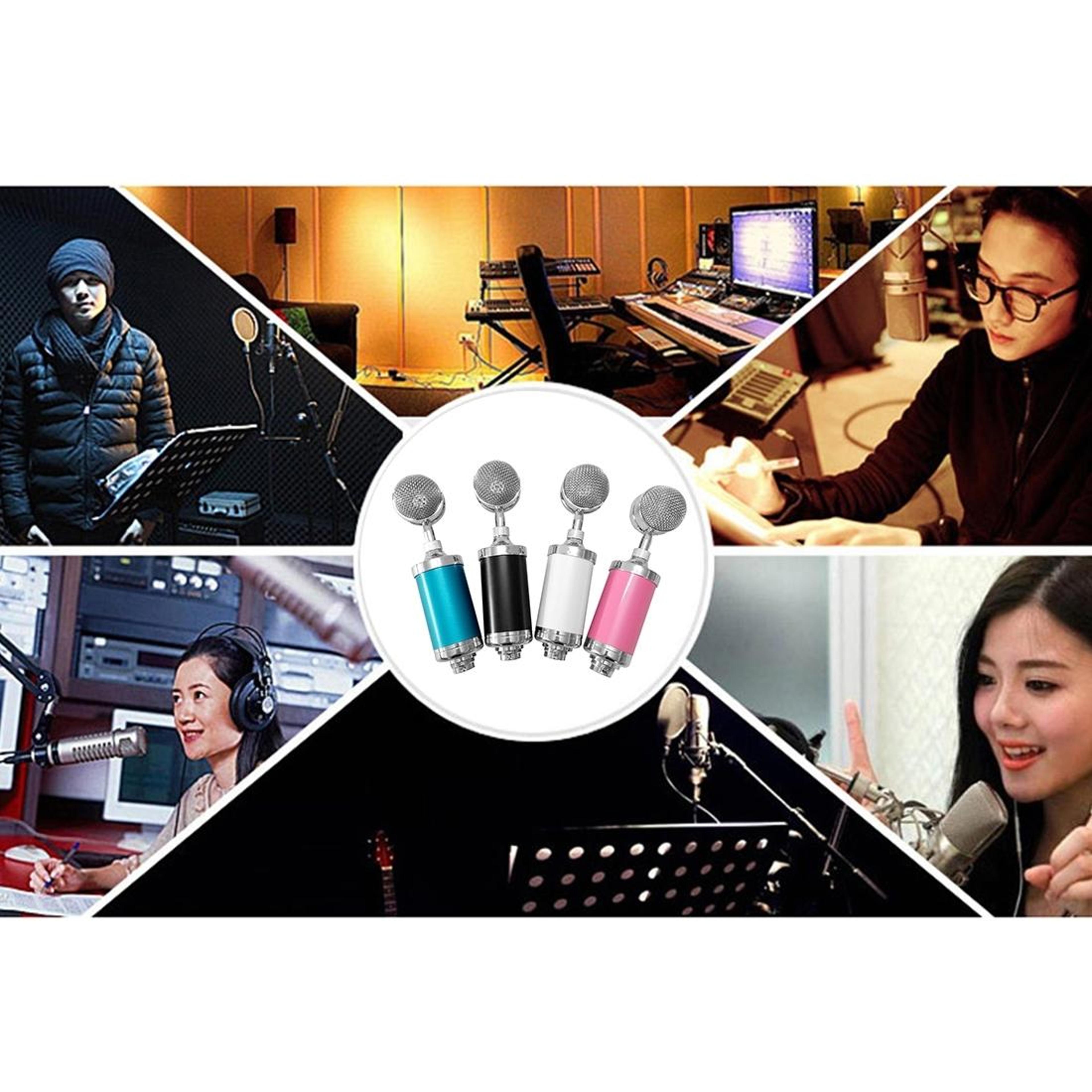 Professional Condenser Microphone Kit With Shock Mount Pop Filter And Studio Recording Microphone F 8