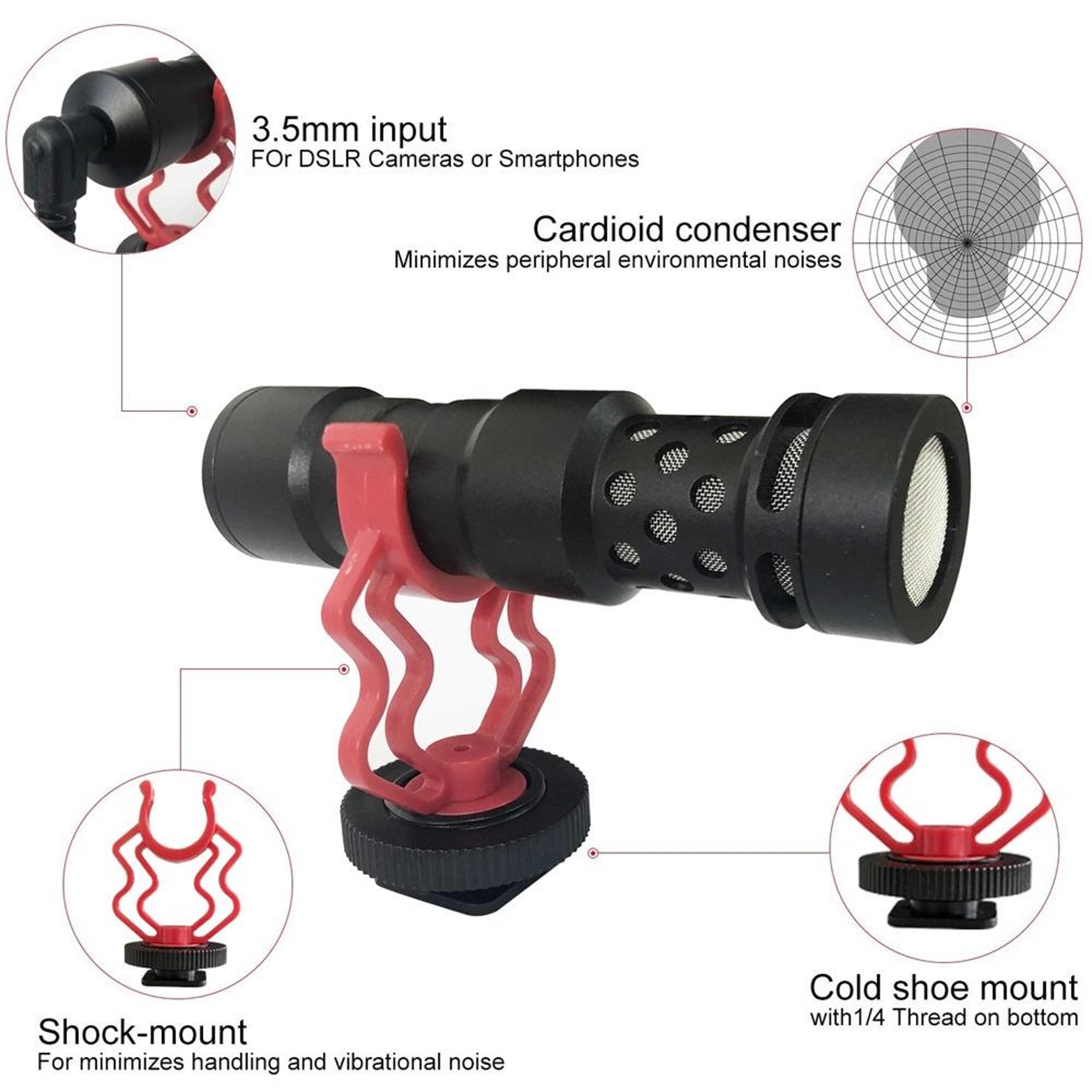 Interview Microphone For Smartphone Camera And PC Plug And Play Recording Mic 2