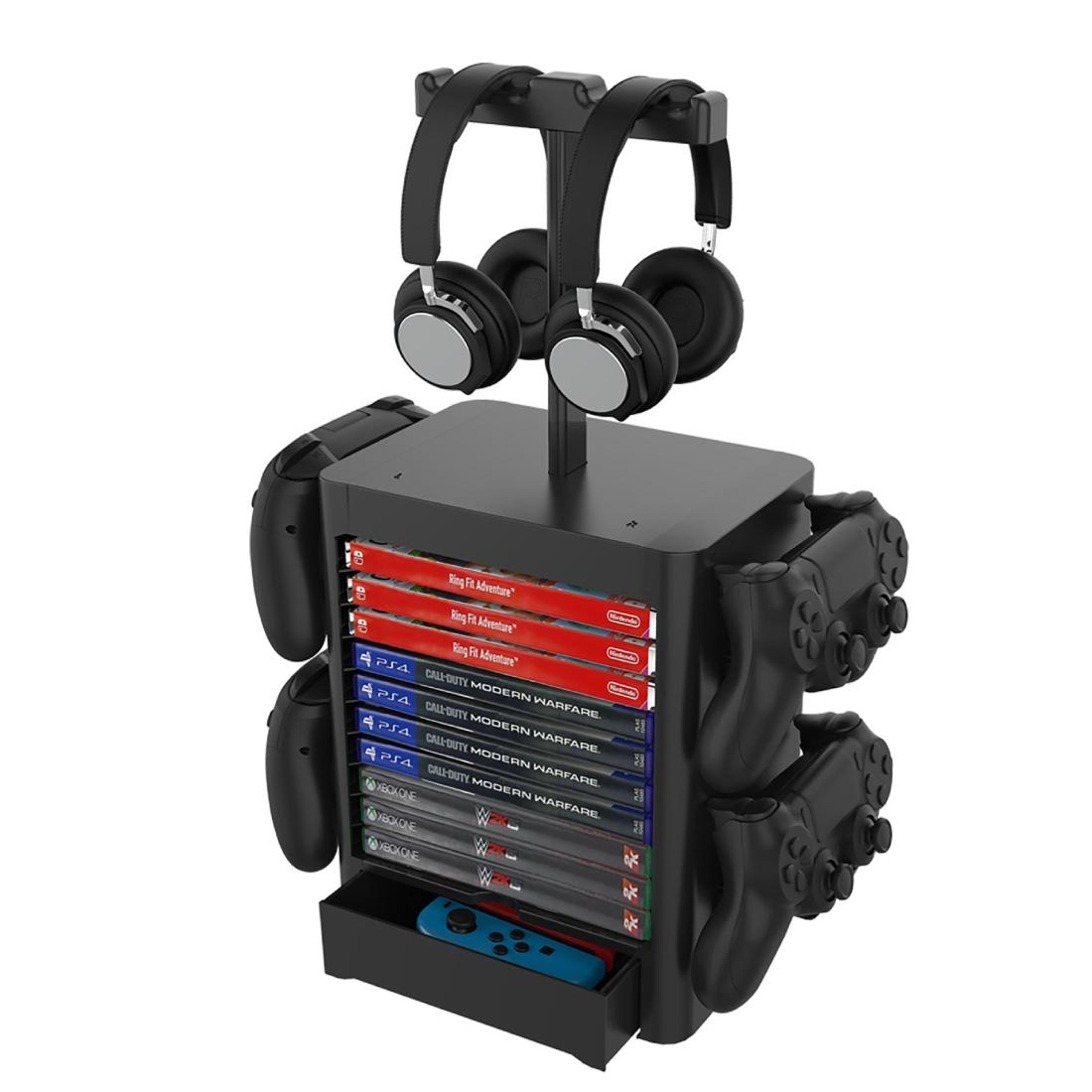 PS4 Slim Pro Vertical Stand Holder With Screw Clamp Game Console Organizer 3