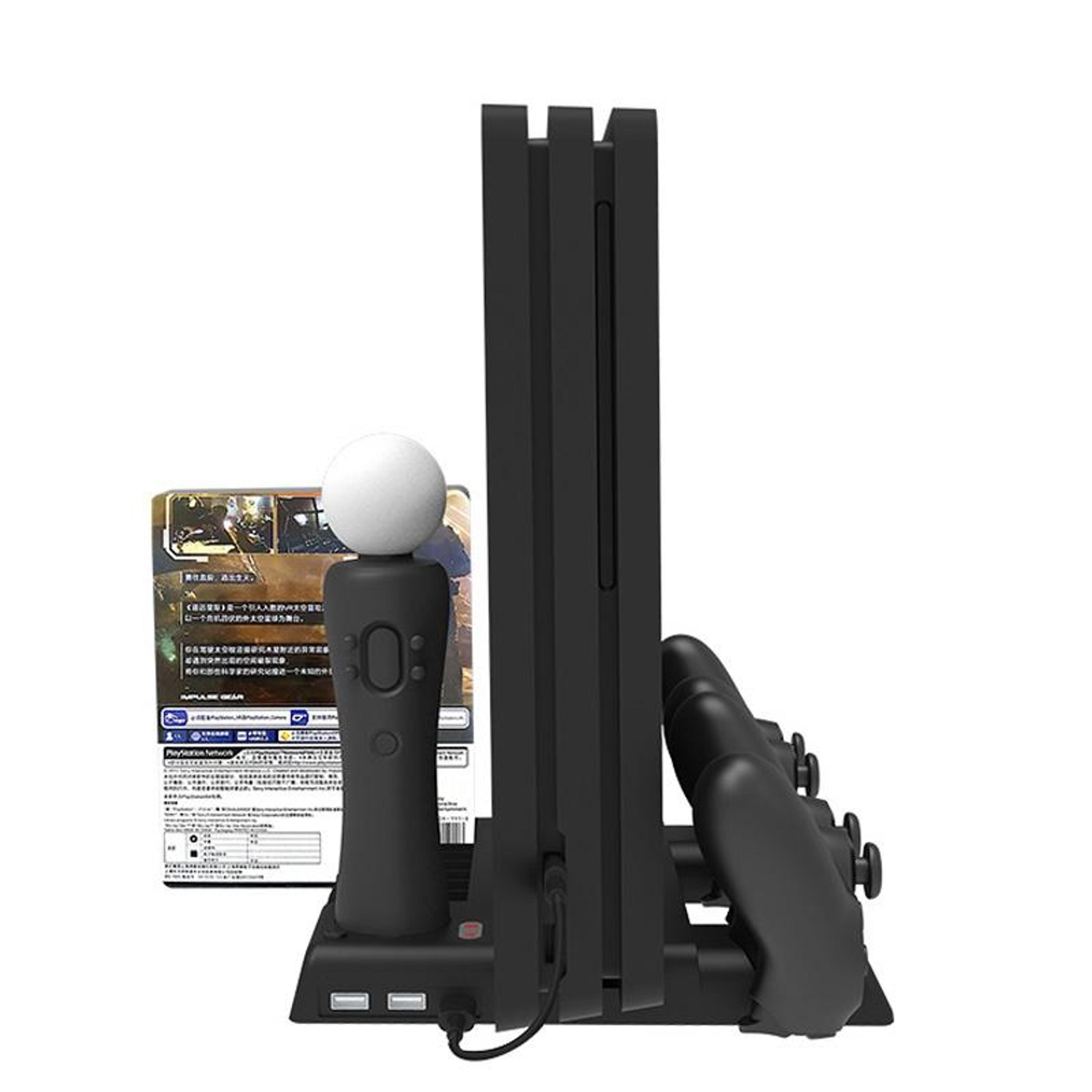 PS4 Slim Cooling Stand With Dual Fan Controller Charging Dock And USB Hub 7