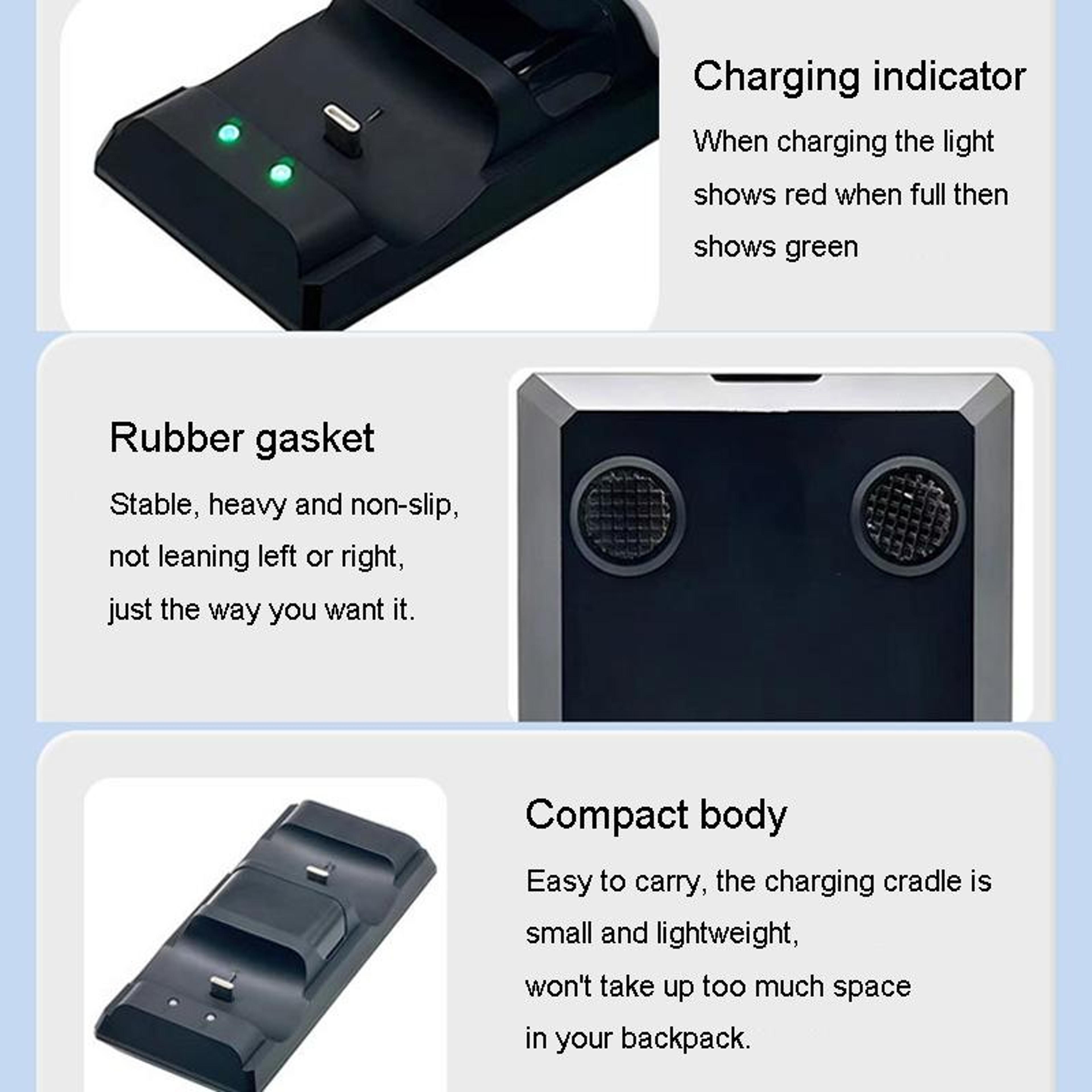 PS5 Dual Controller Charging Dock Fast Charger Station With Dual Port Gamepad Stand 6