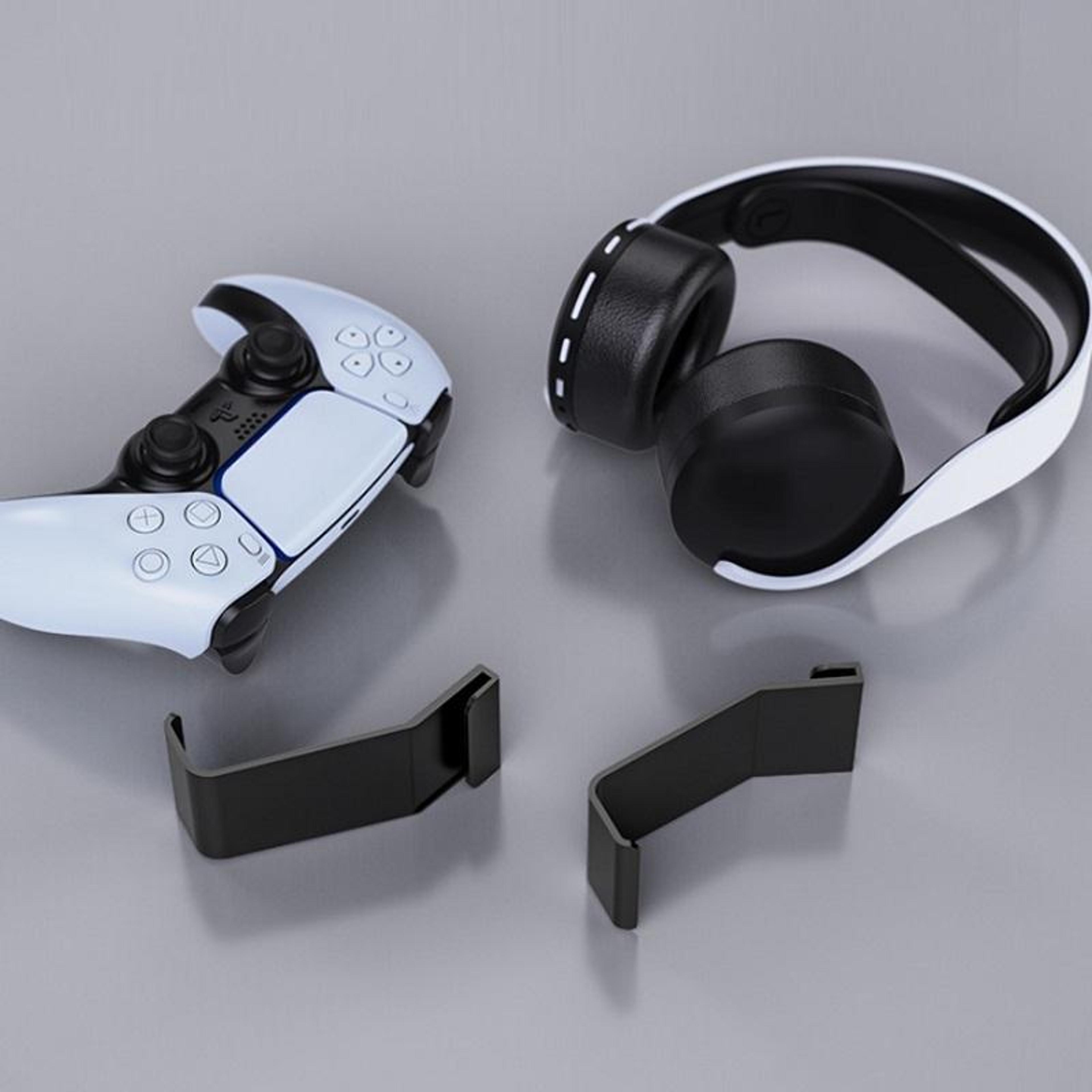 PS5 Side Mount Headphone And Controller Storage Rack Gaming Headset Holder Hook 2