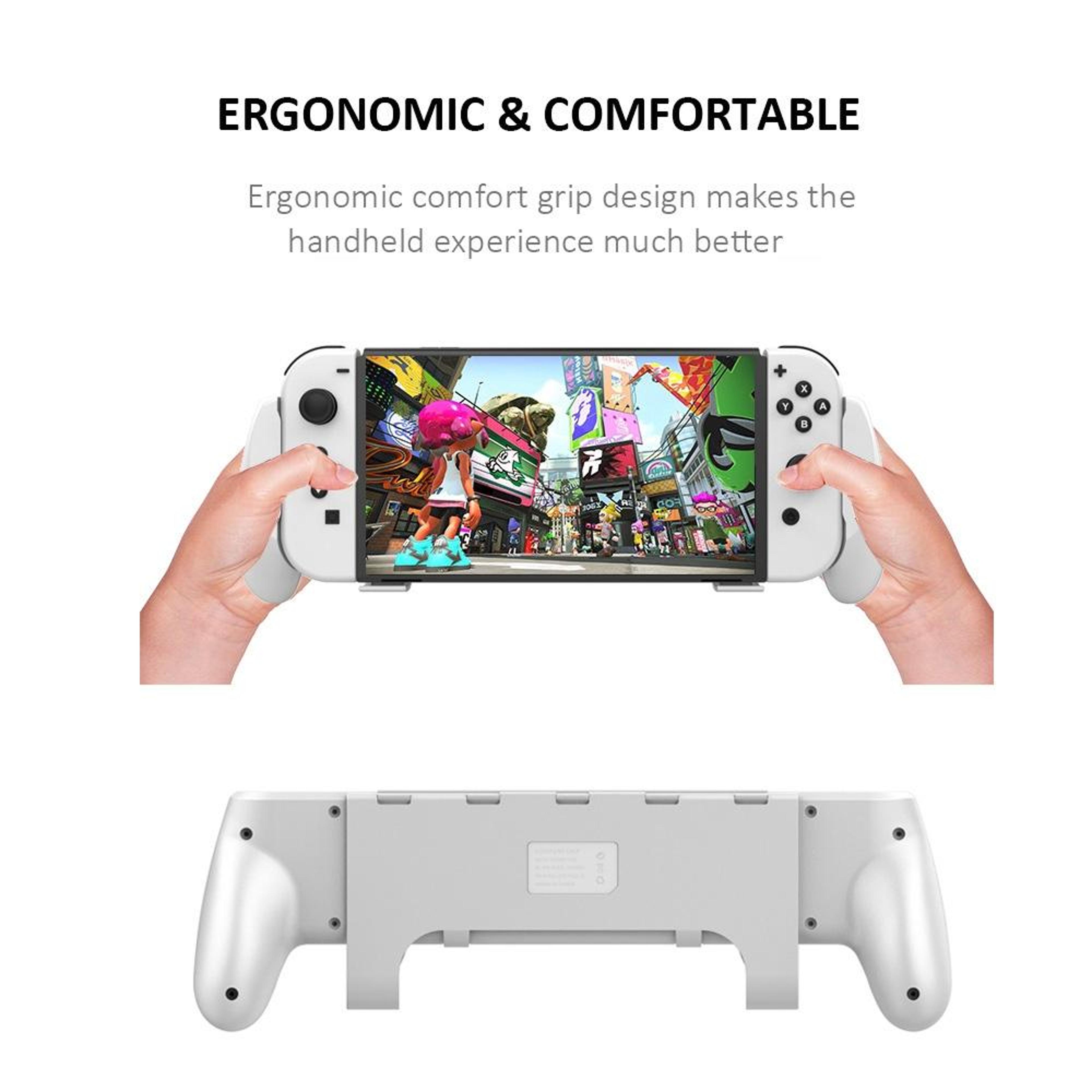 Switch OLED Protective Case Ergonomic Nintendo Switch OLED Grip Case With Game Card Holder 2