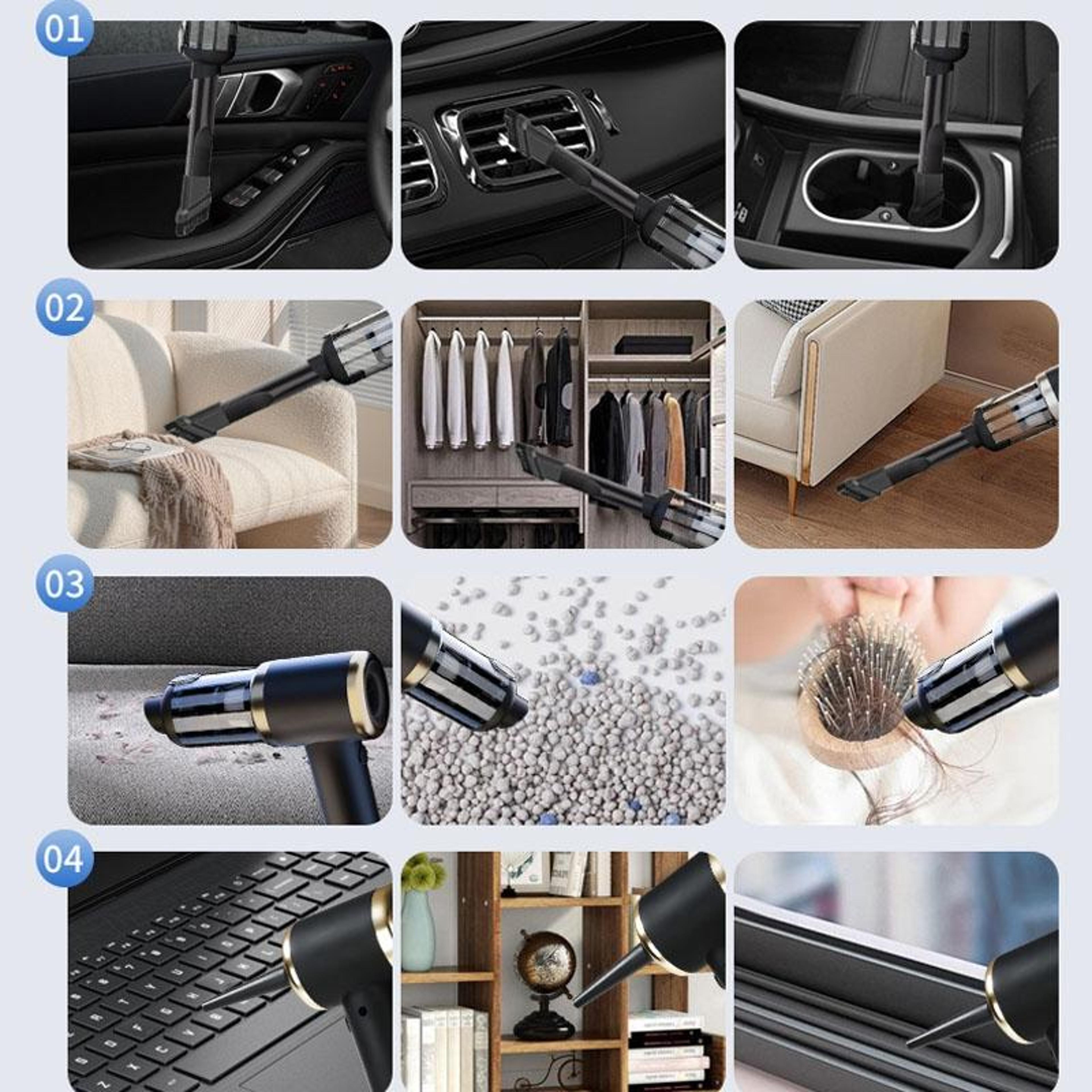 Cordless Car Vacuum Blower Wireless Handheld Mini Vacuum Cleaner For Car Home And Office 9