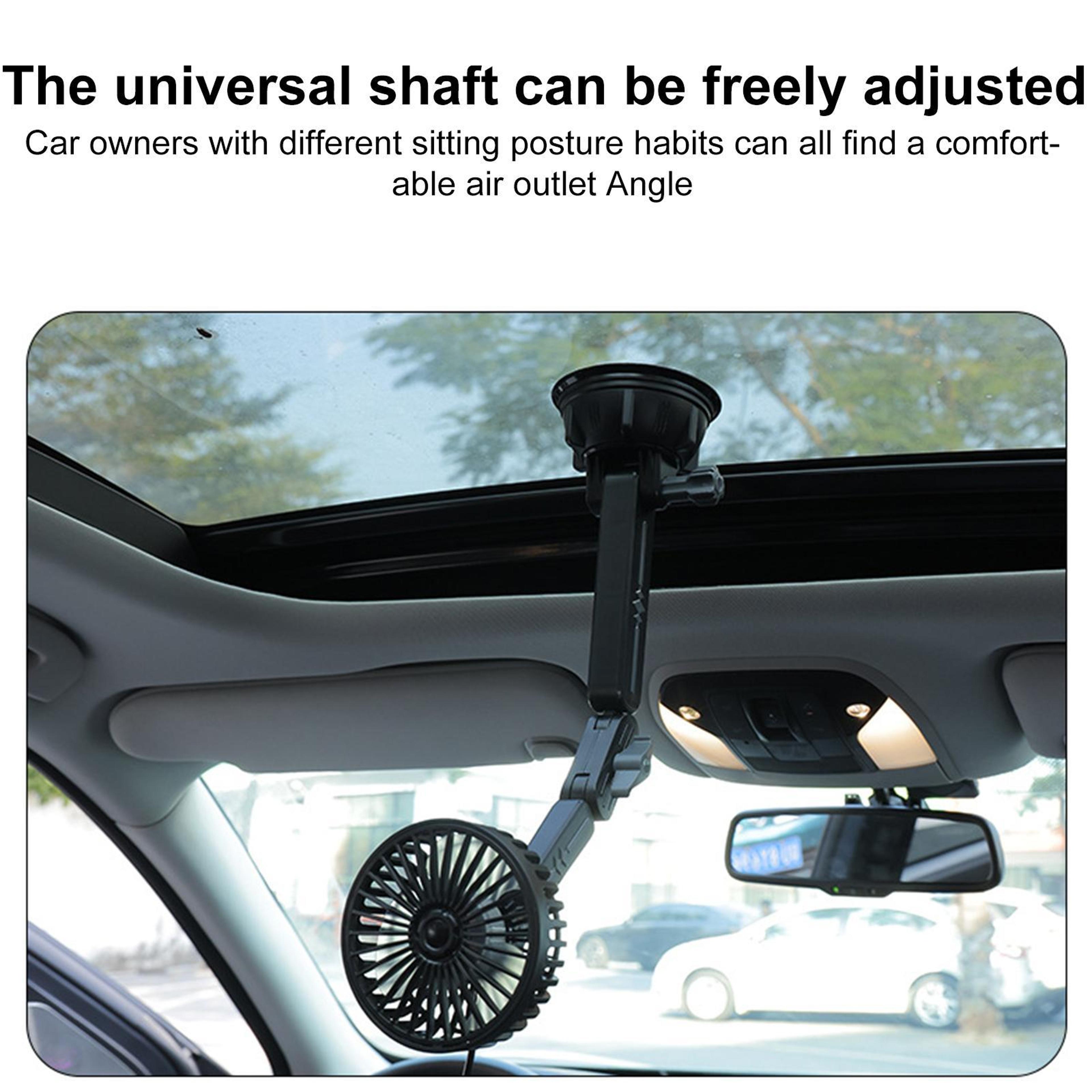 Car Suction Cup Fan USB Adjustable Portable Car Cooling Fan 1