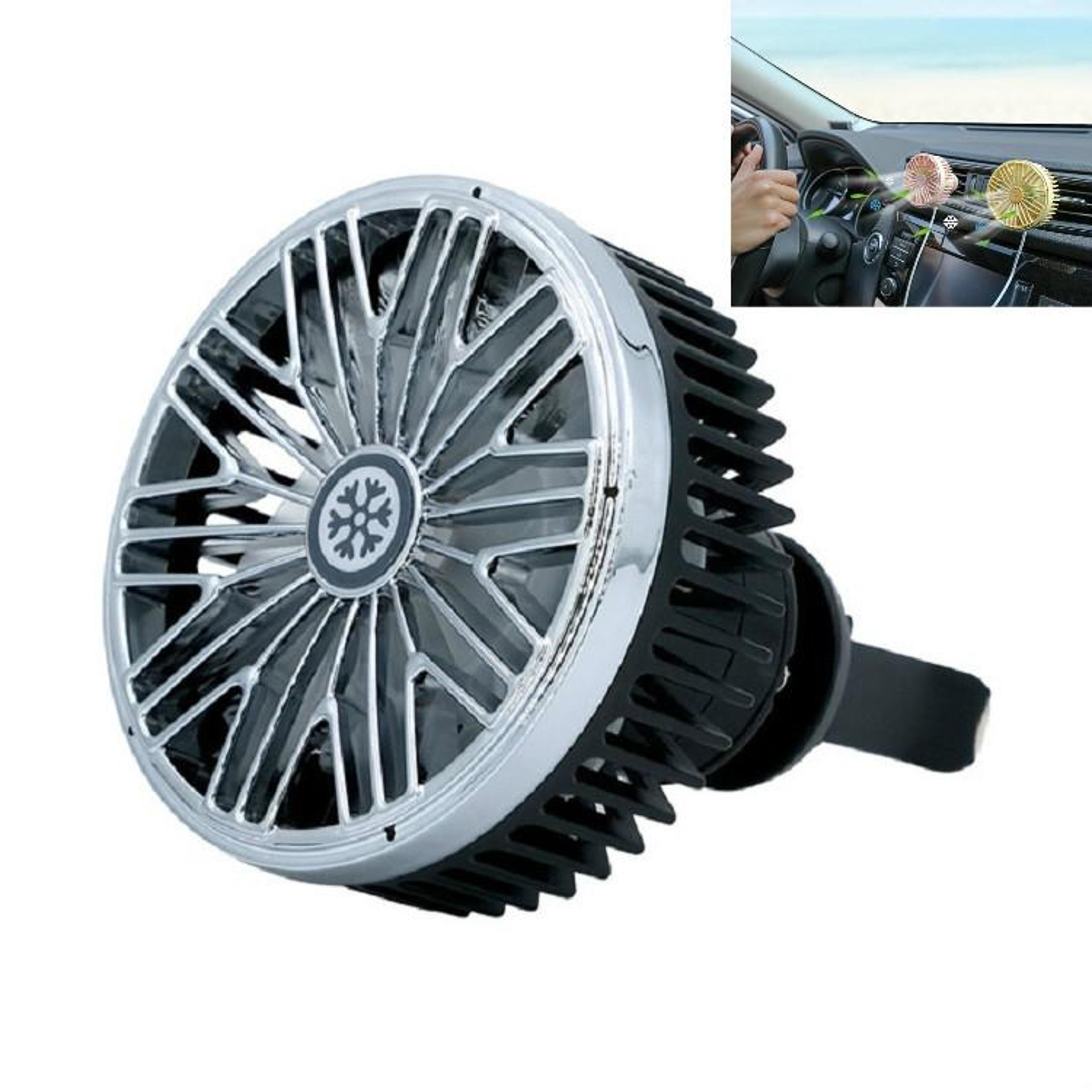 Portable Car Vent Fan USB Mini Car Fan With LED Light Adjustable Air Outlet Cooler 6