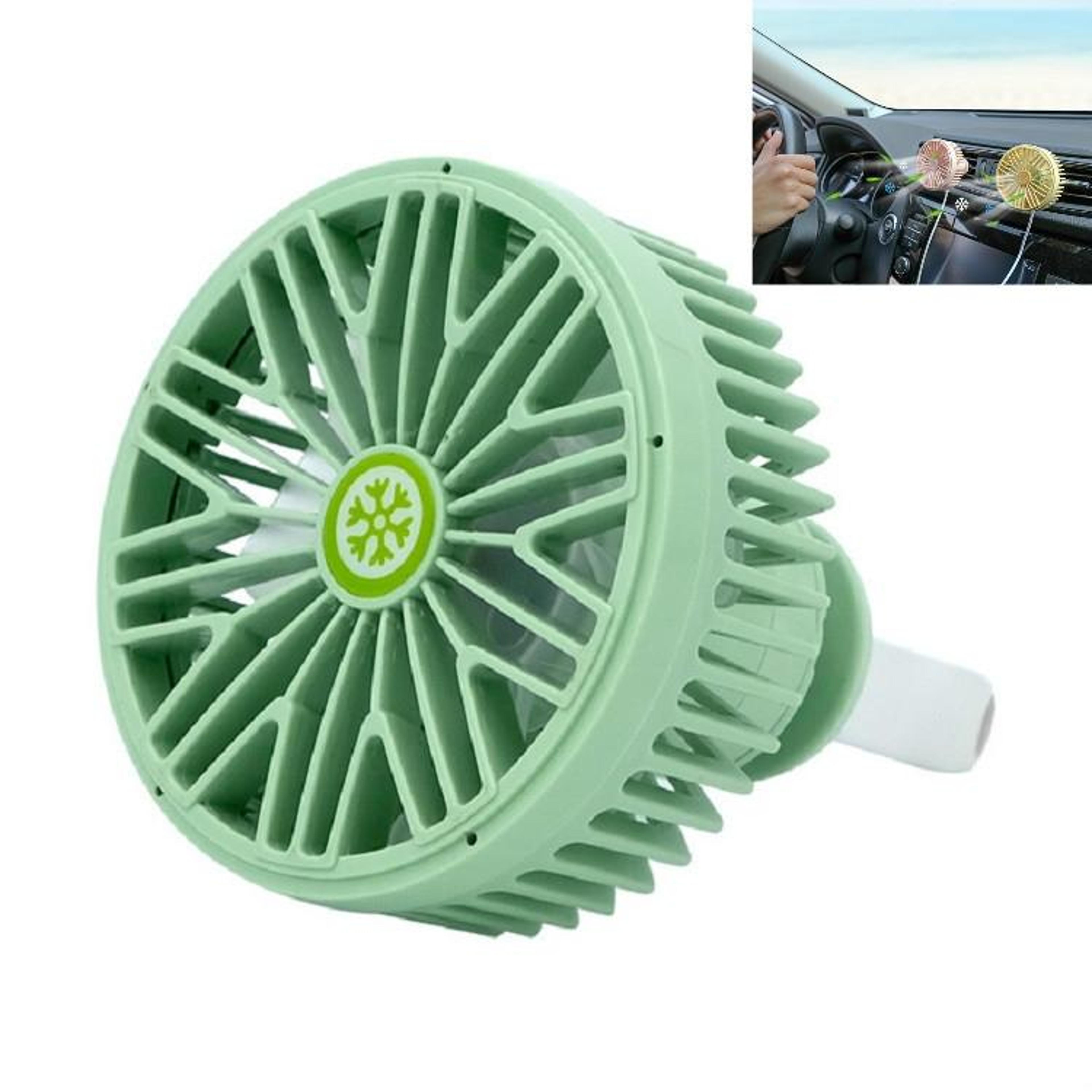 Portable Car Vent Fan USB Mini Car Fan With LED Light Adjustable Air Outlet Cooler 9