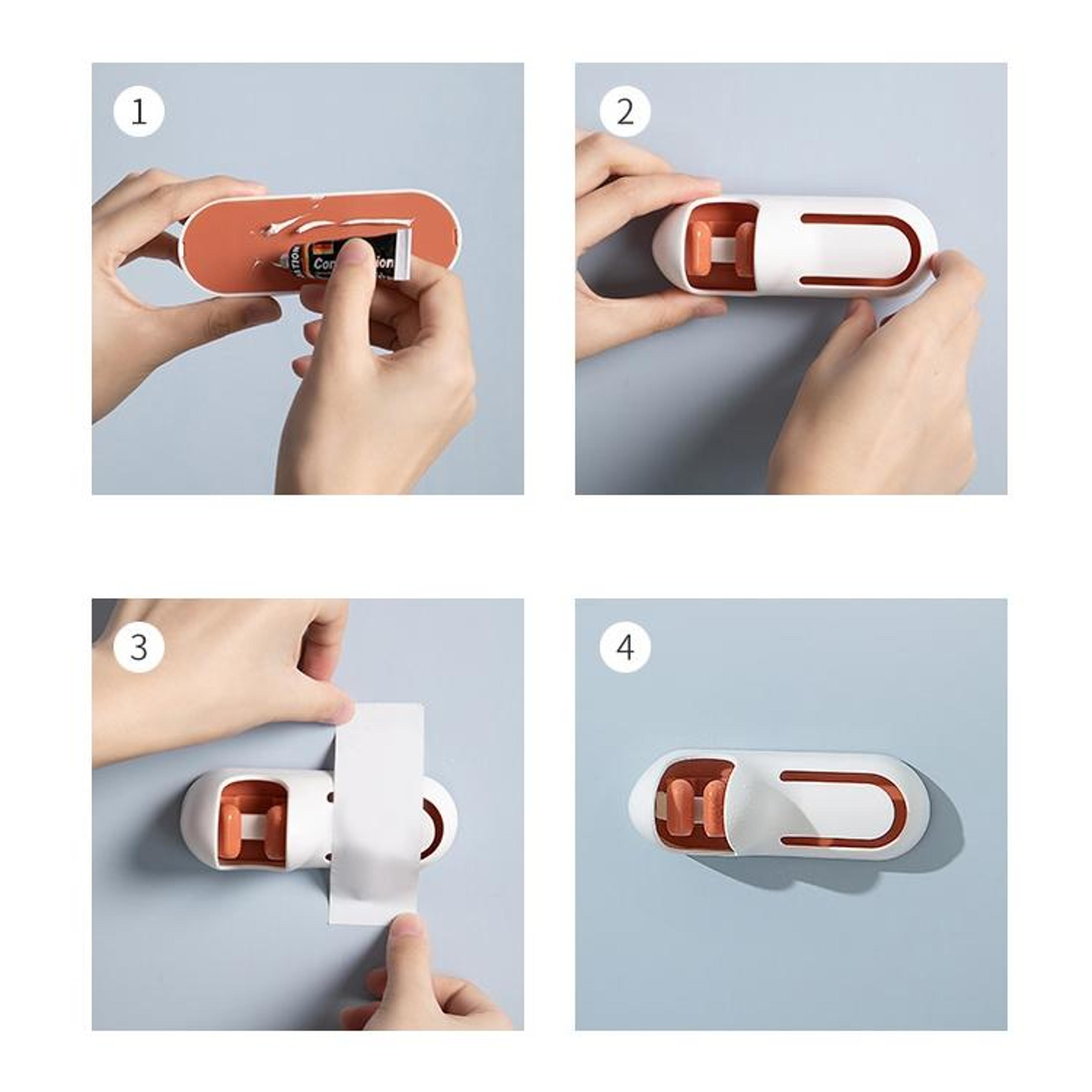 Wall Mounted Mop Holder Self Adhesive Broom Holder Cleaning Tool Organizer Clip 6