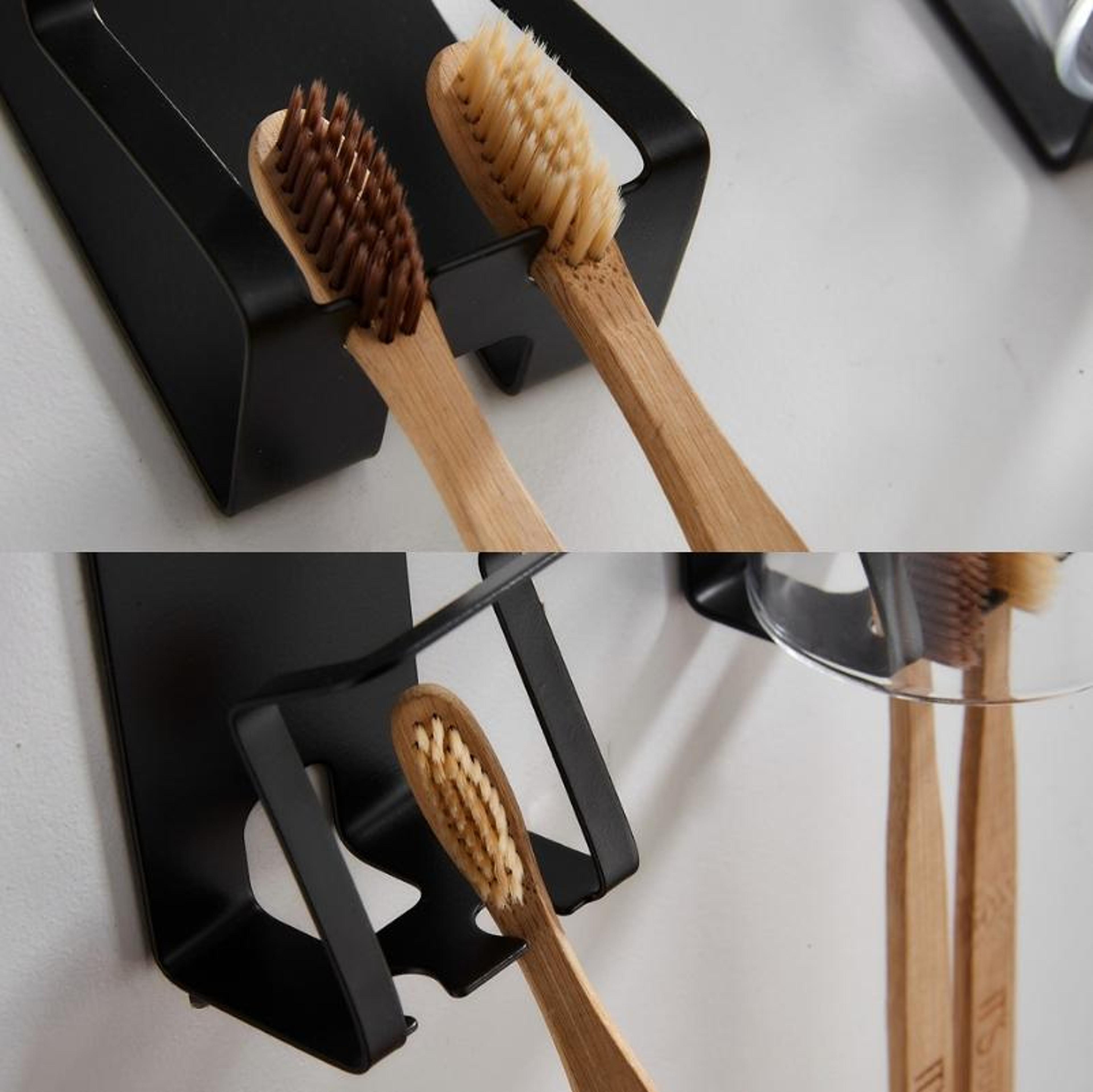 Stainless Steel Toothbrush Holder Wall Mounted Toothbrush Rack Bathroom Organizer 3