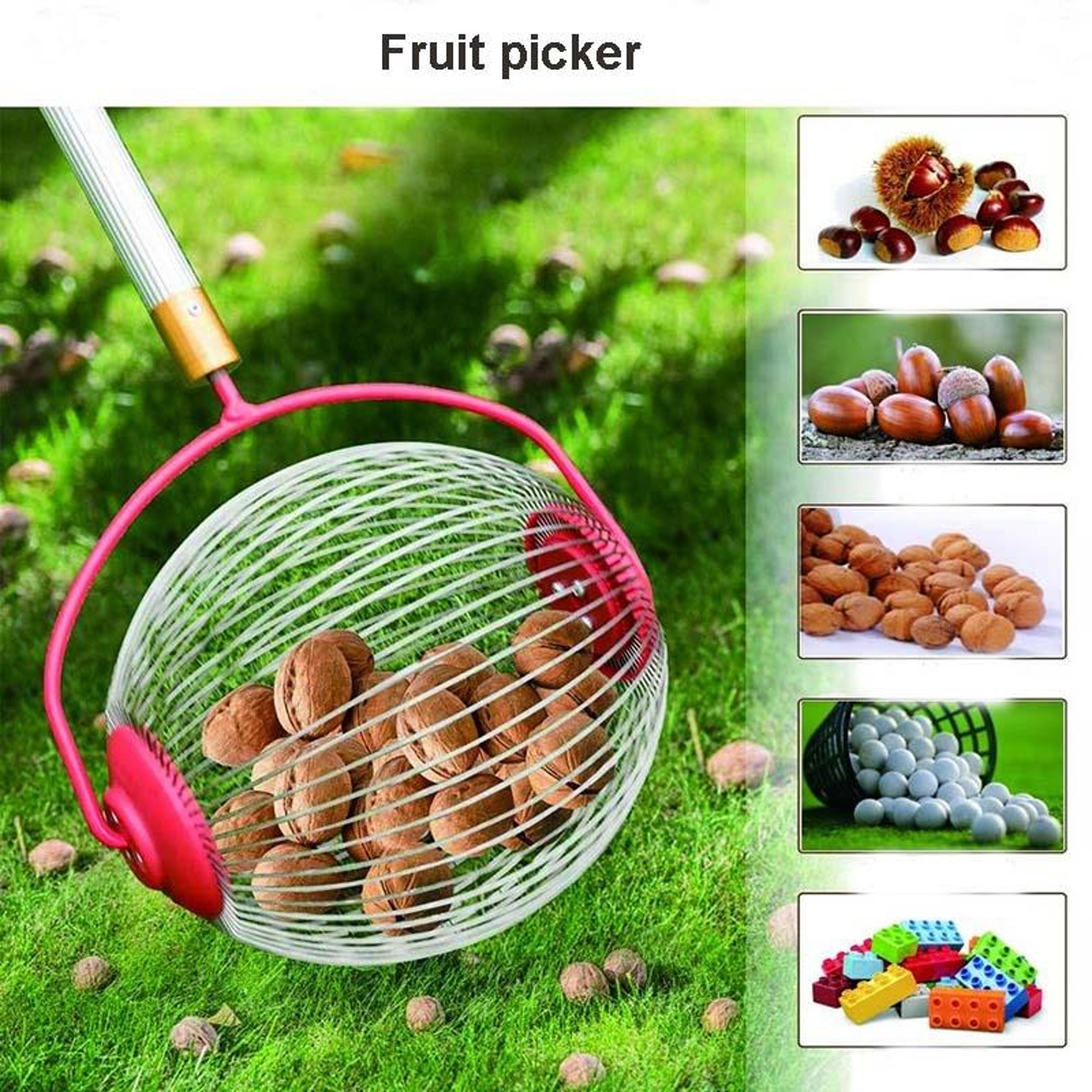 Telescopic Nut Picker Tool Rolling Fruit Picker Roller For Walnuts Chestnuts And Garden Harvesting 4