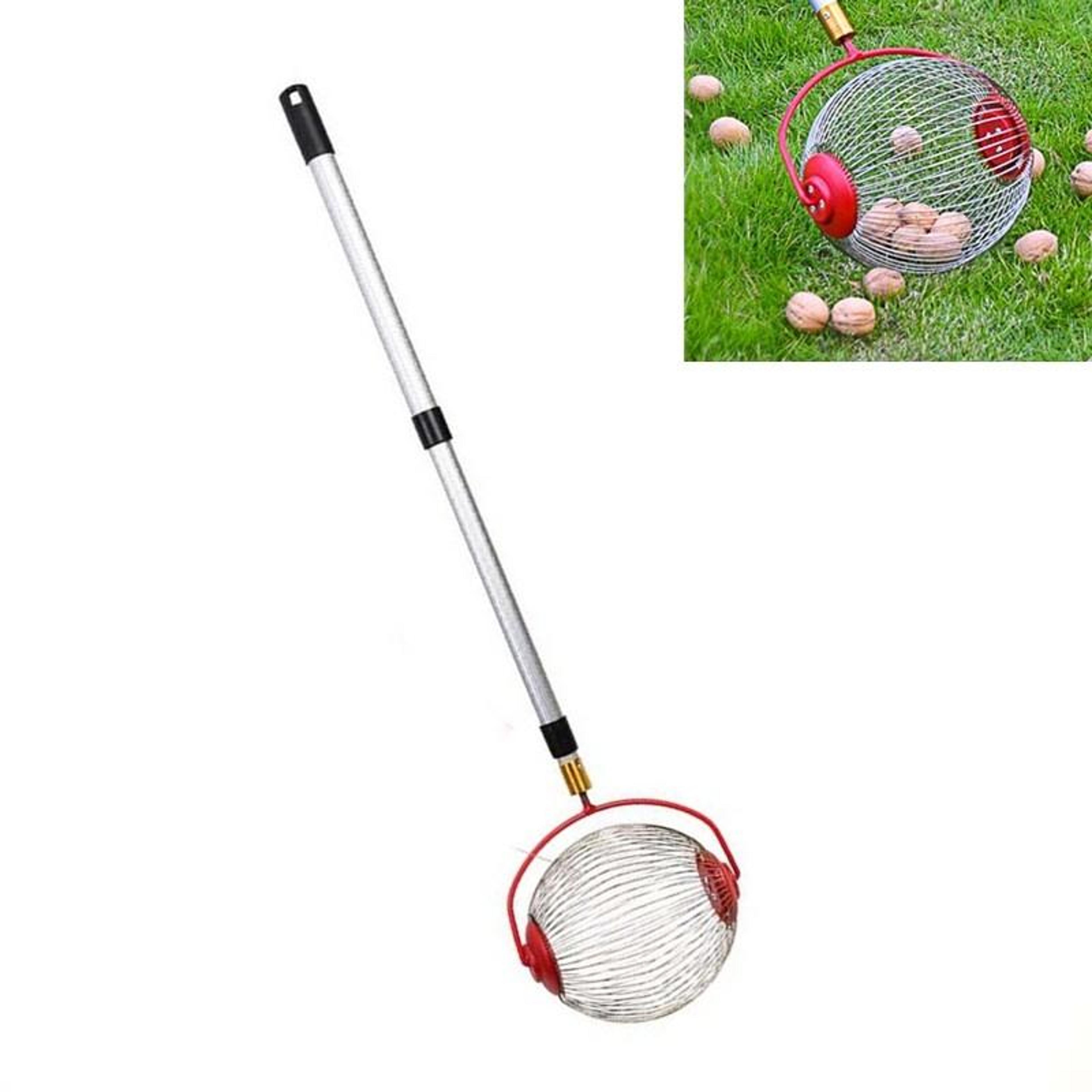 Telescopic Nut Picker Tool Rolling Fruit Picker Roller For Walnuts Chestnuts And Garden Harvesting 9