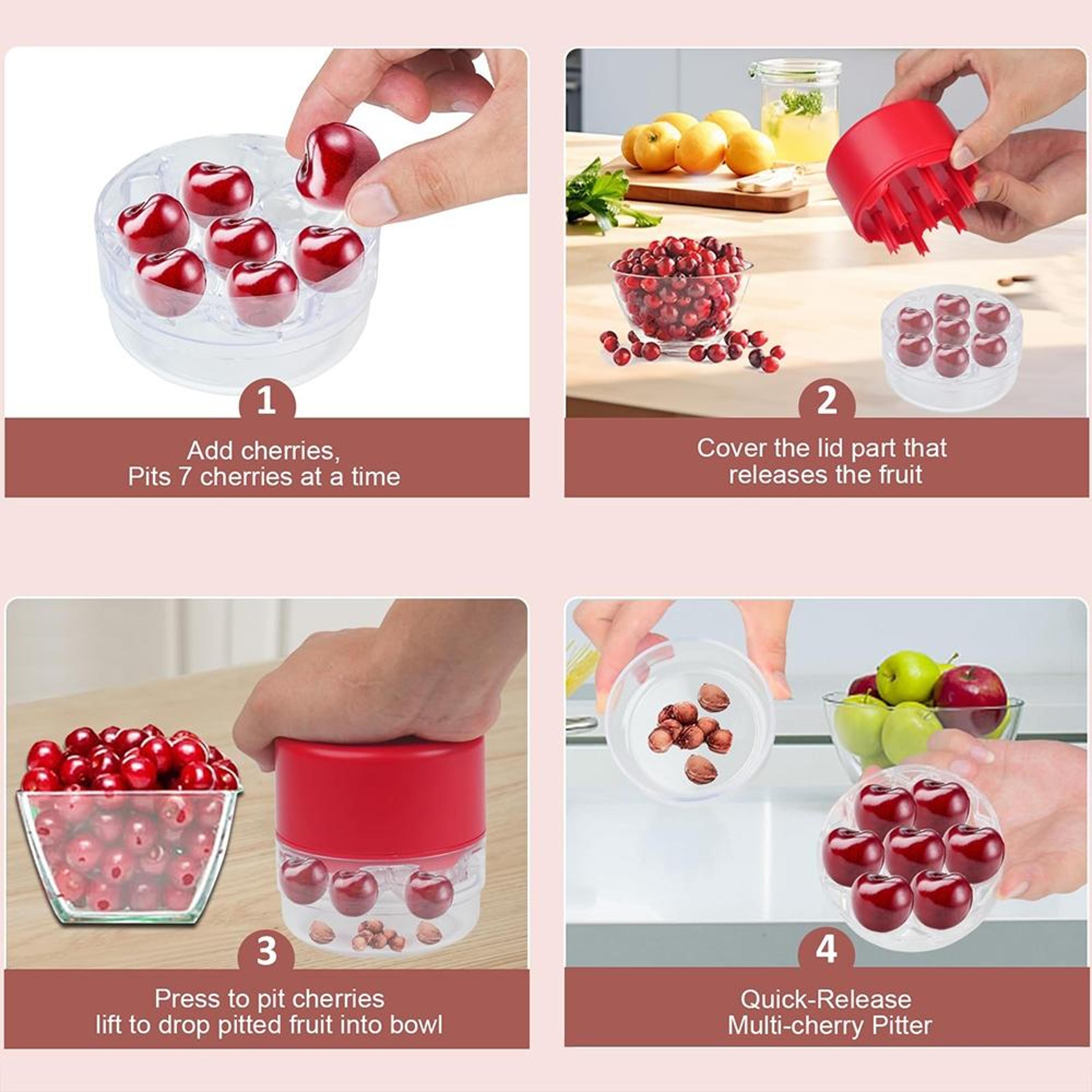 Cherry Pitter Press Type Cherry Pit Remover And Date Seed Remover Kitchen Tool 3