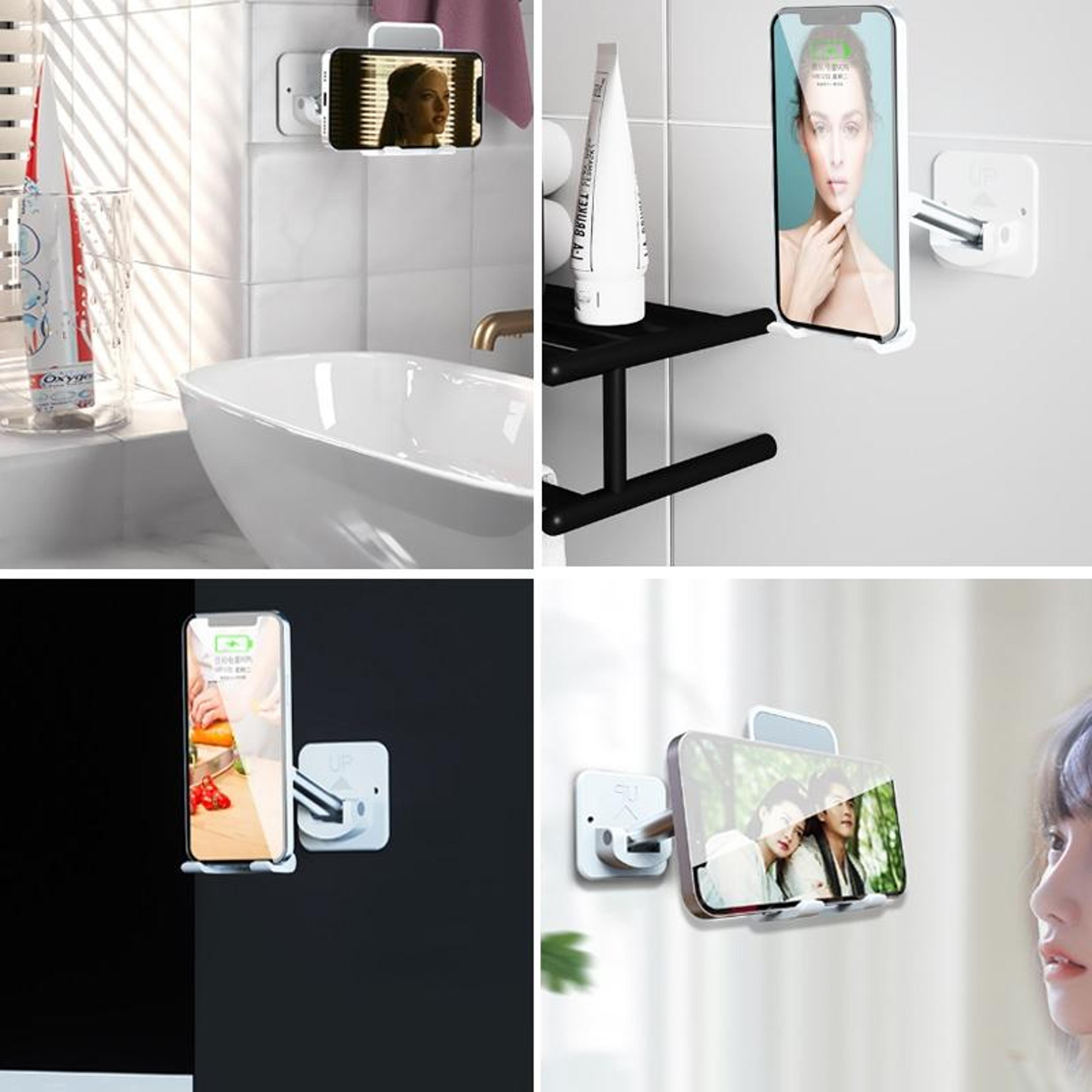 Foldable Wall Phone Holder Self Adhesive Phone Wall Mount For Bathroom Kitchen Bedroom 6