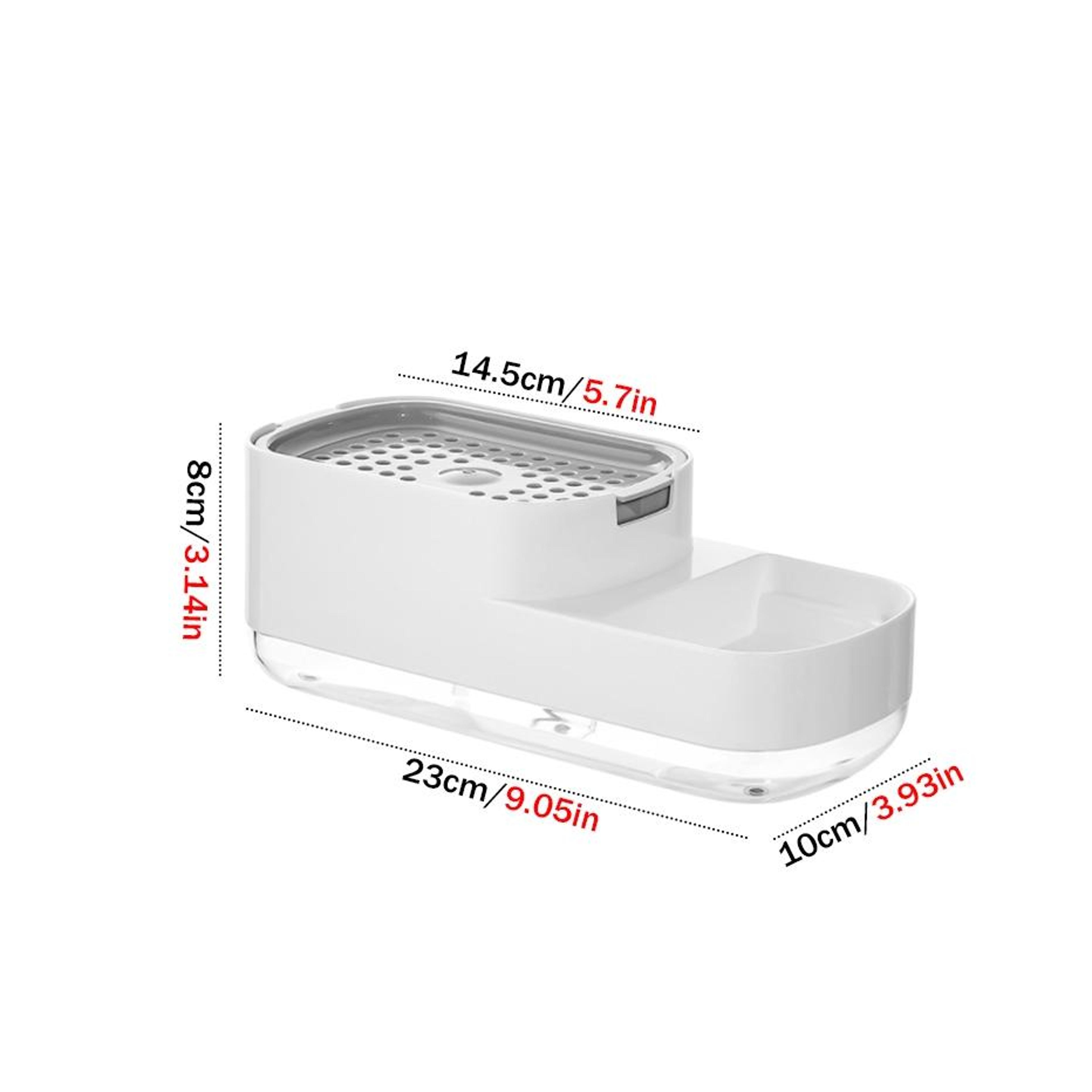 Automatic Kitchen Soap Dispenser With Sponge Holder Countertop Sink Organizer For Easy Dishwashing 5