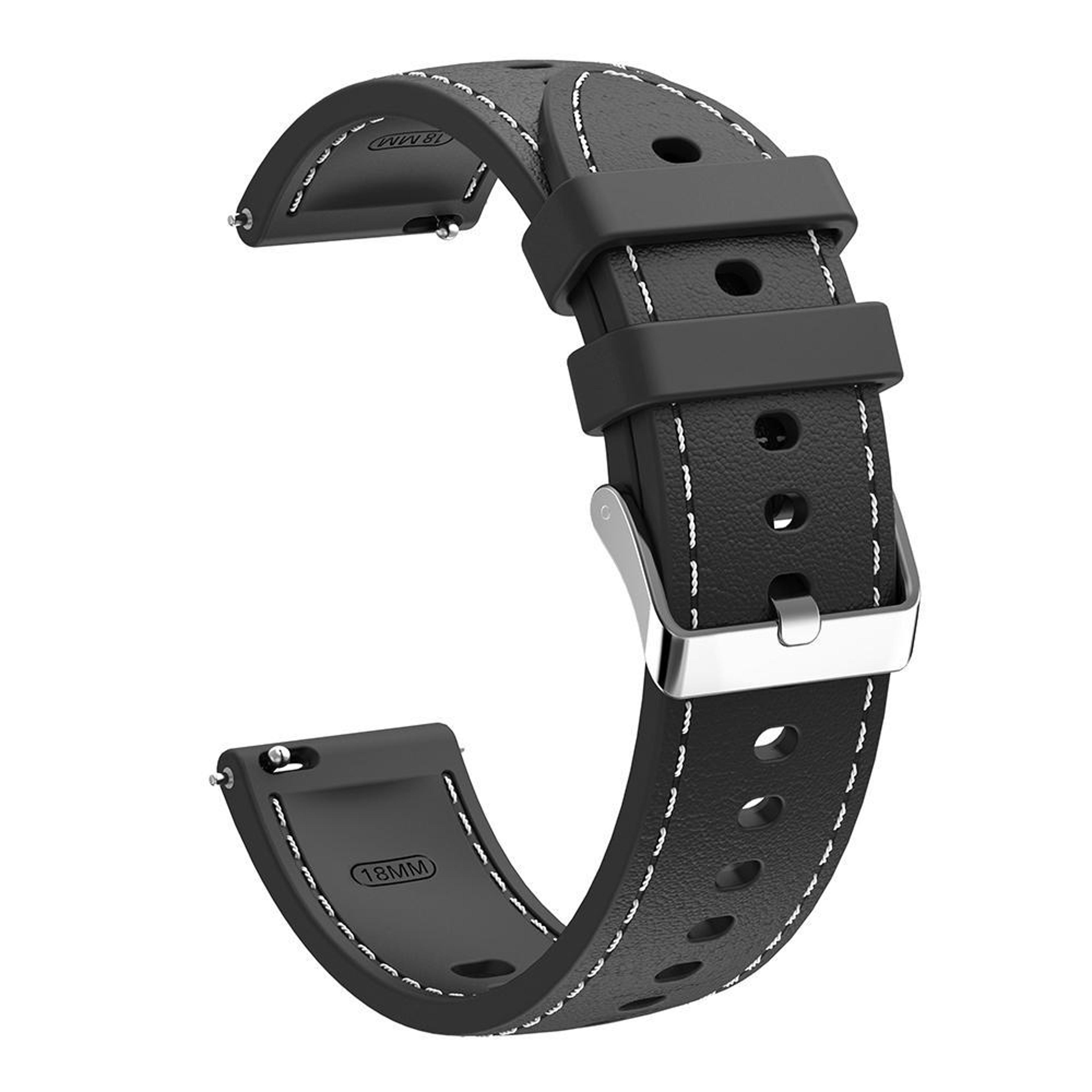 Stitched Silicone Watch Band Soft Waterproof Replacement Watch Strap For Men And Women 1