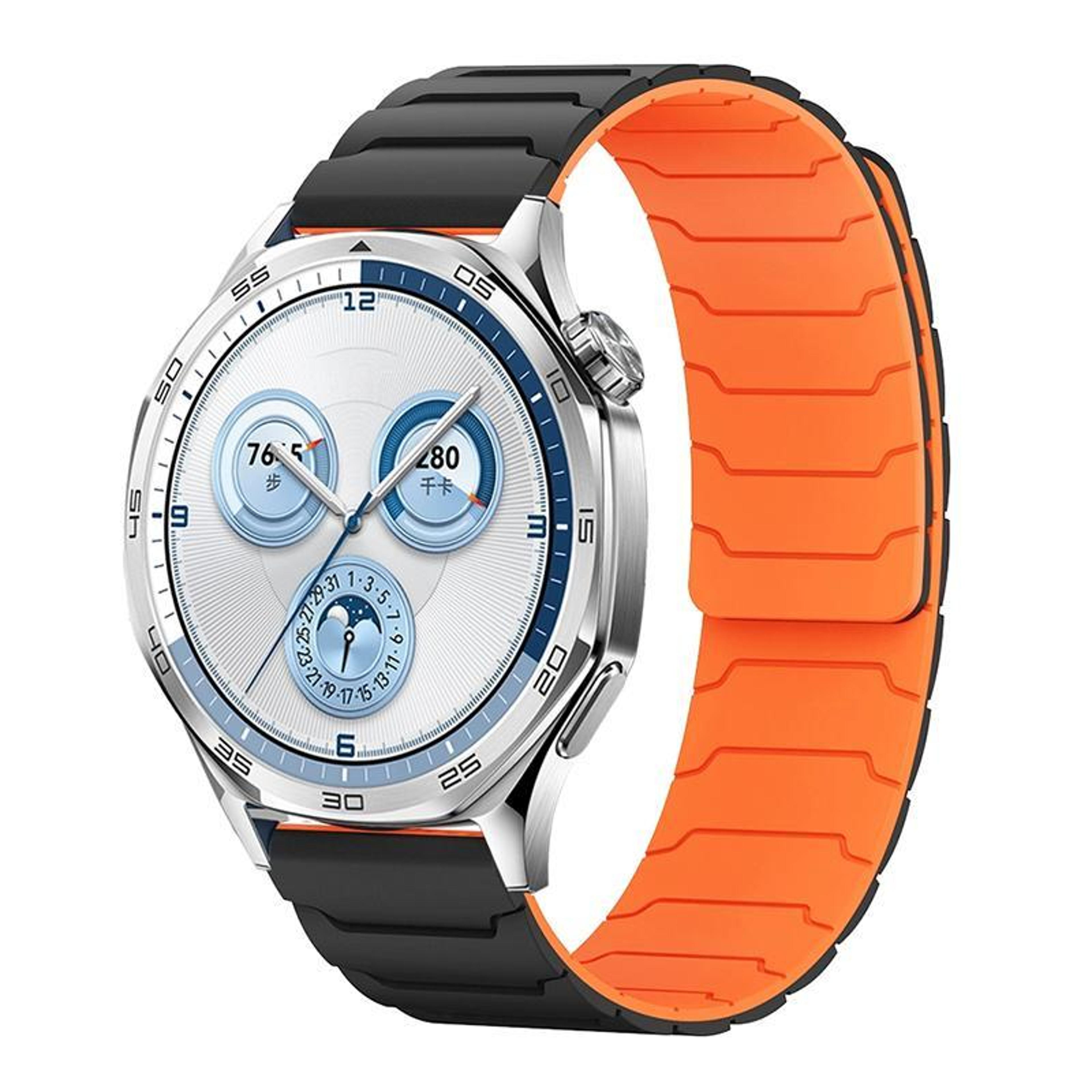XDfind Magnetic Silicone Watch Band For Huawei Watch GT5 Band GT4 Soft Adjustable Strap 13