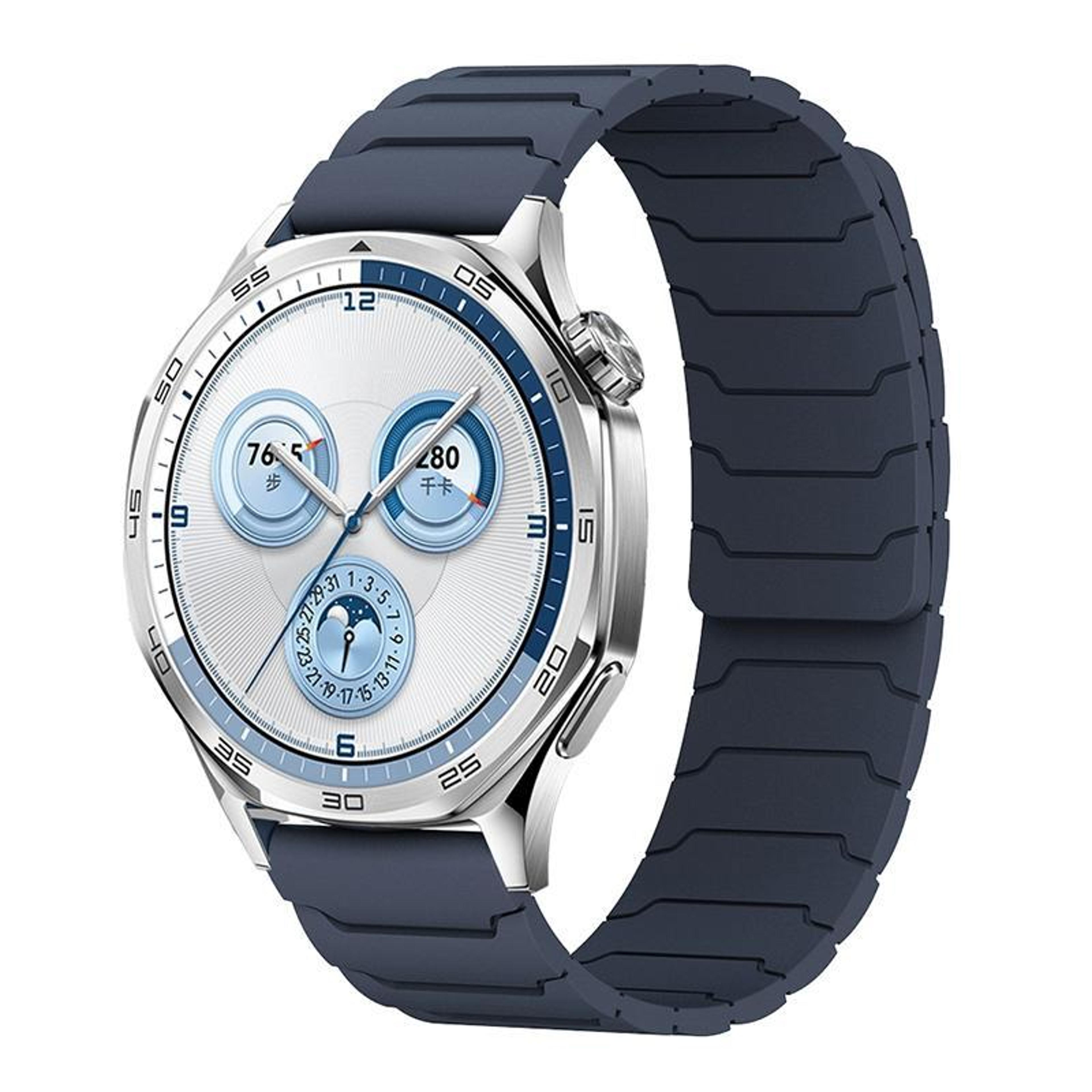 XDfind Magnetic Silicone Watch Band For Huawei Watch GT5 Band GT4 Soft Adjustable Strap 17