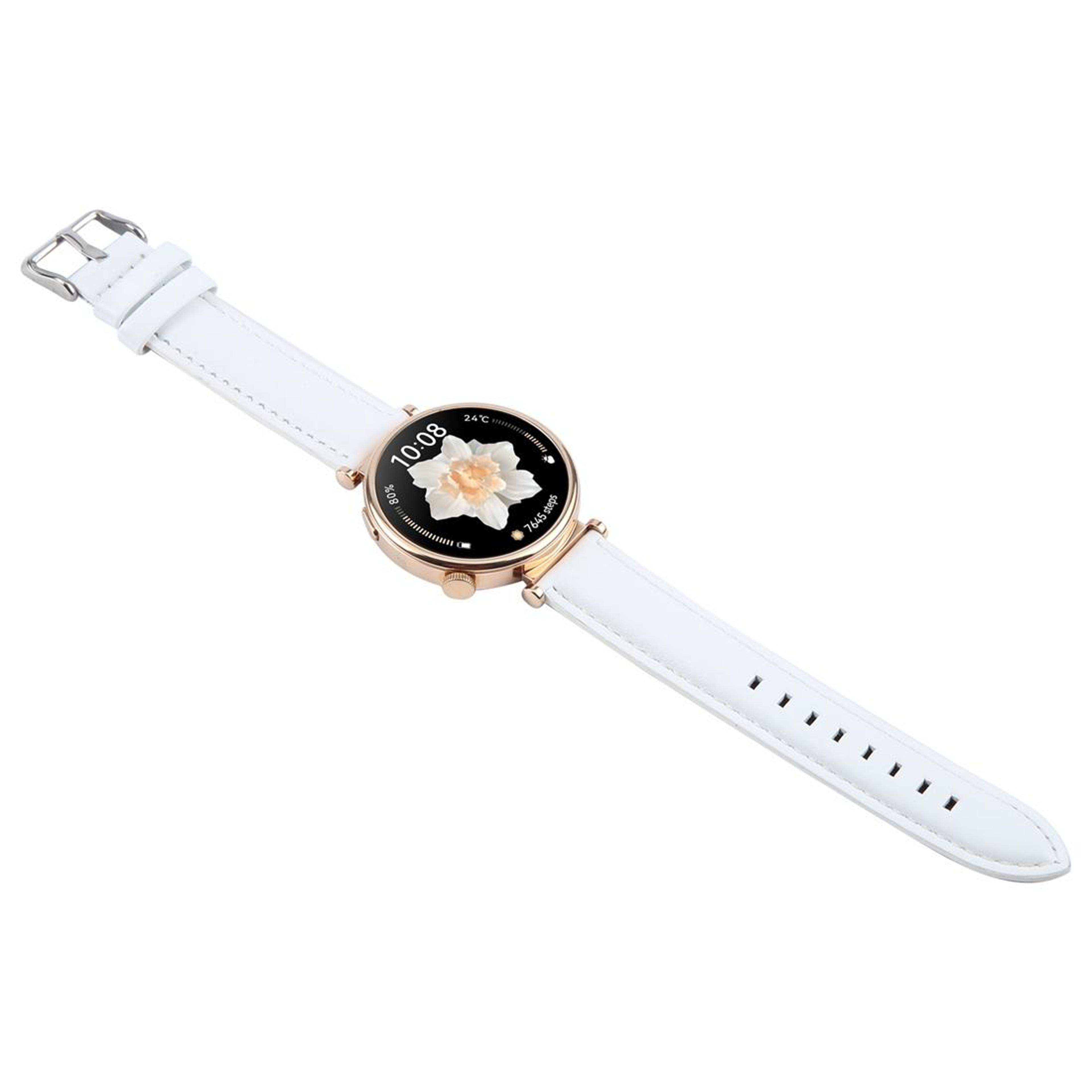 Genuine Leather Watch Band White Replacement Strap With Silver Buckle For Classic Wristwatches 1