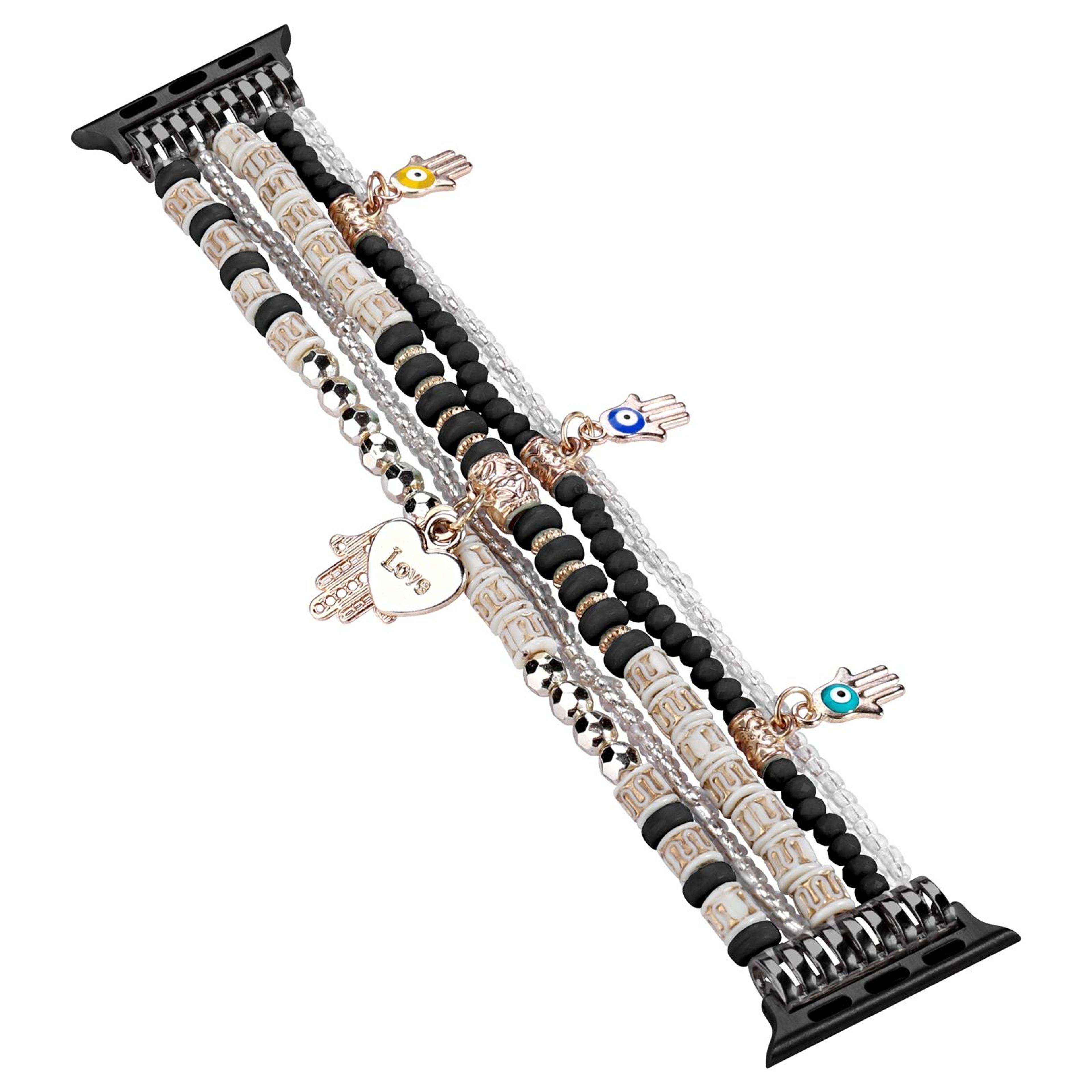 Forest Style Apple Watch Band Beaded Bracelet Stretch Strap For Apple Watch Ultra Series SE 1