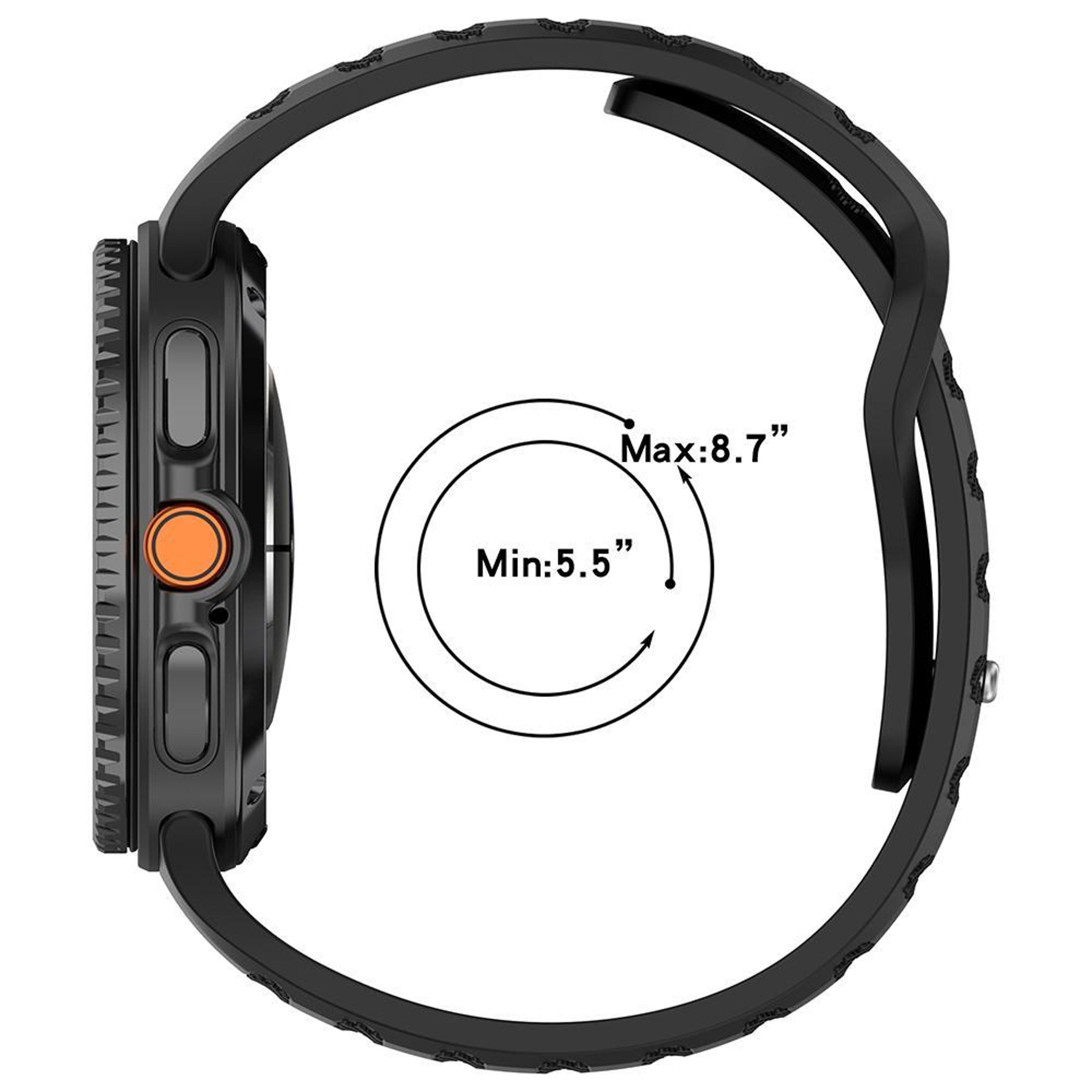 XDfind Samsung Galaxy Watch Ultra Band Silicone Sport Strap With Silver Stud Buckle 11
