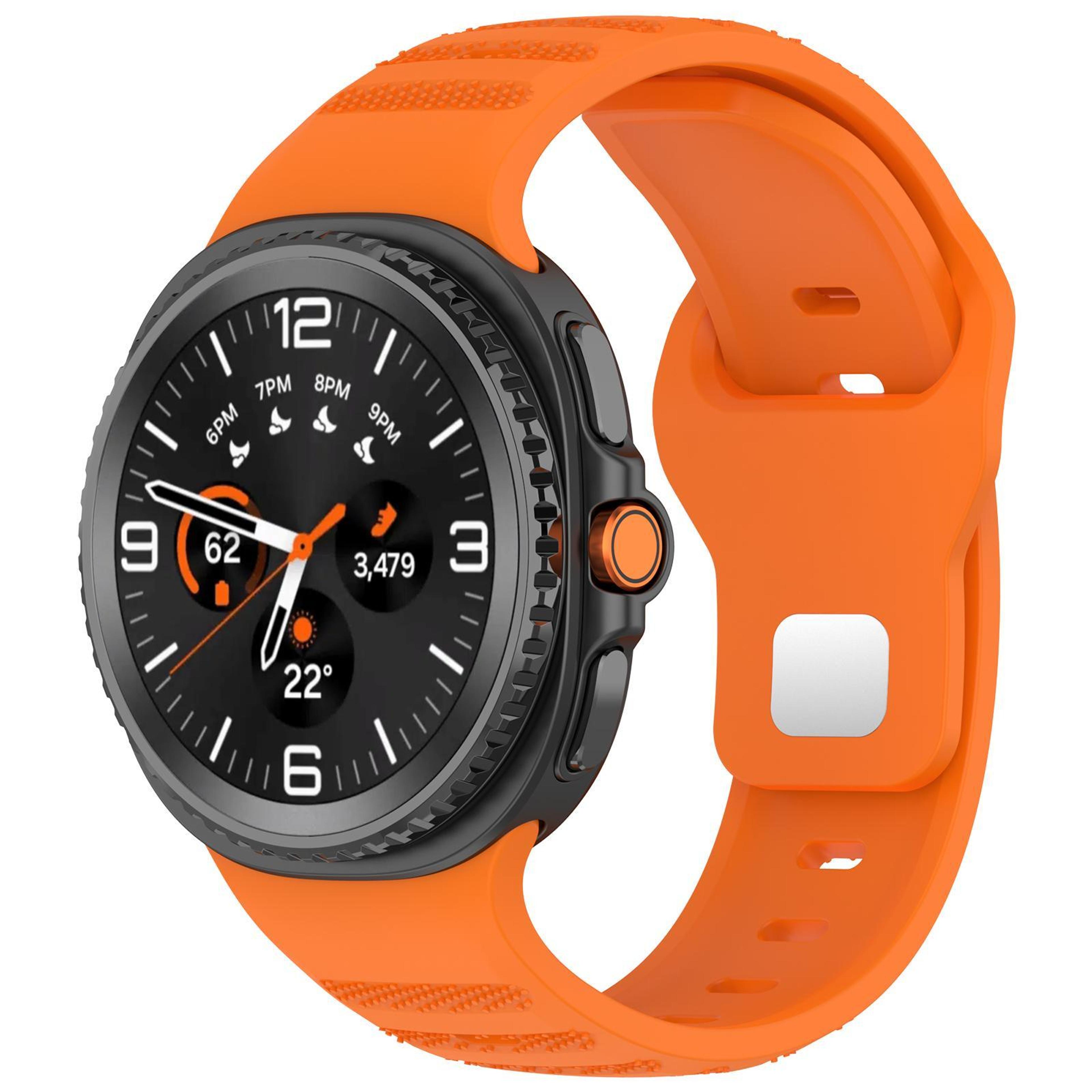 XDfind Samsung Galaxy Watch Ultra Band Silicone Sport Strap With Silver Stud Buckle 2