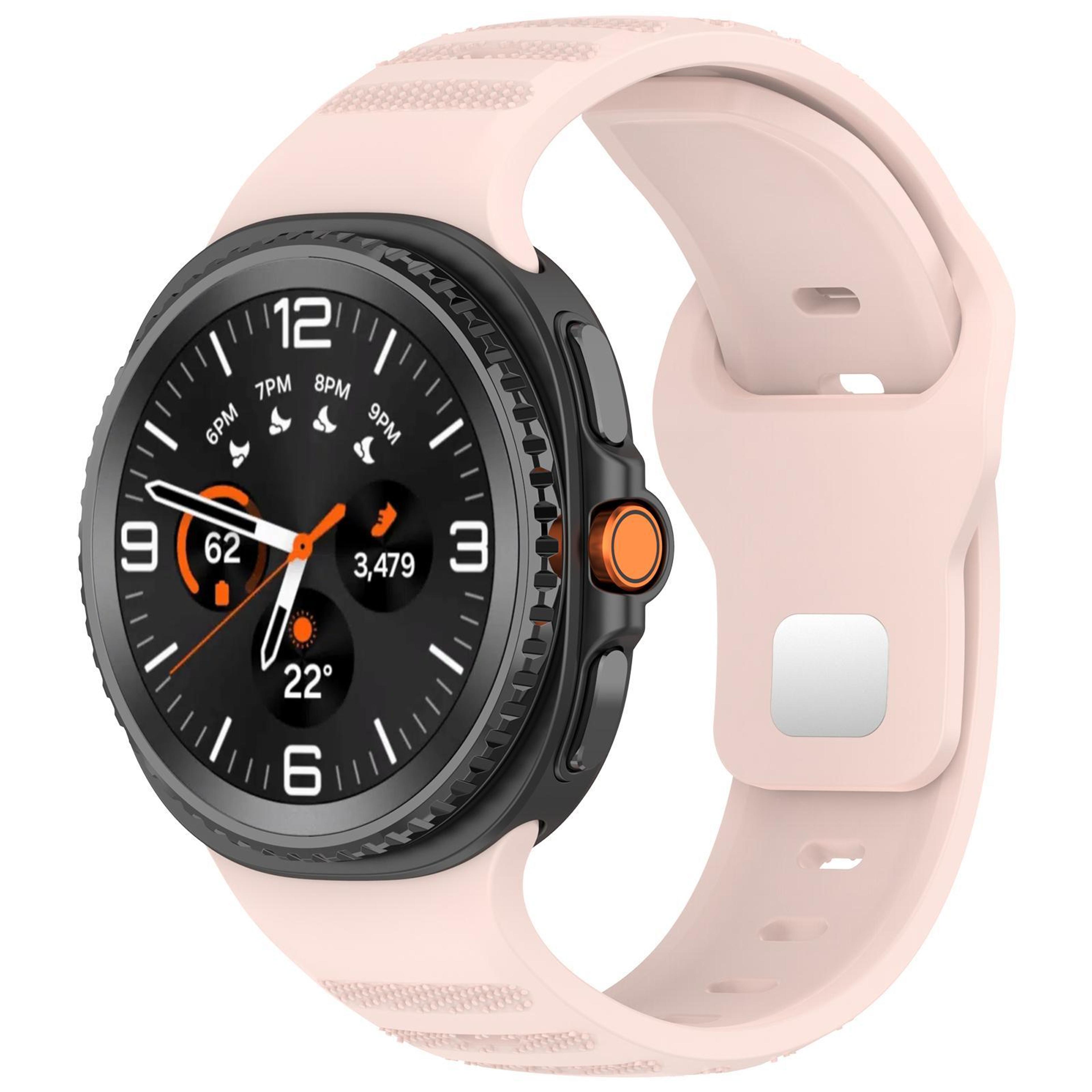 XDfind Samsung Galaxy Watch Ultra Band Silicone Sport Strap With Silver Stud Buckle 14