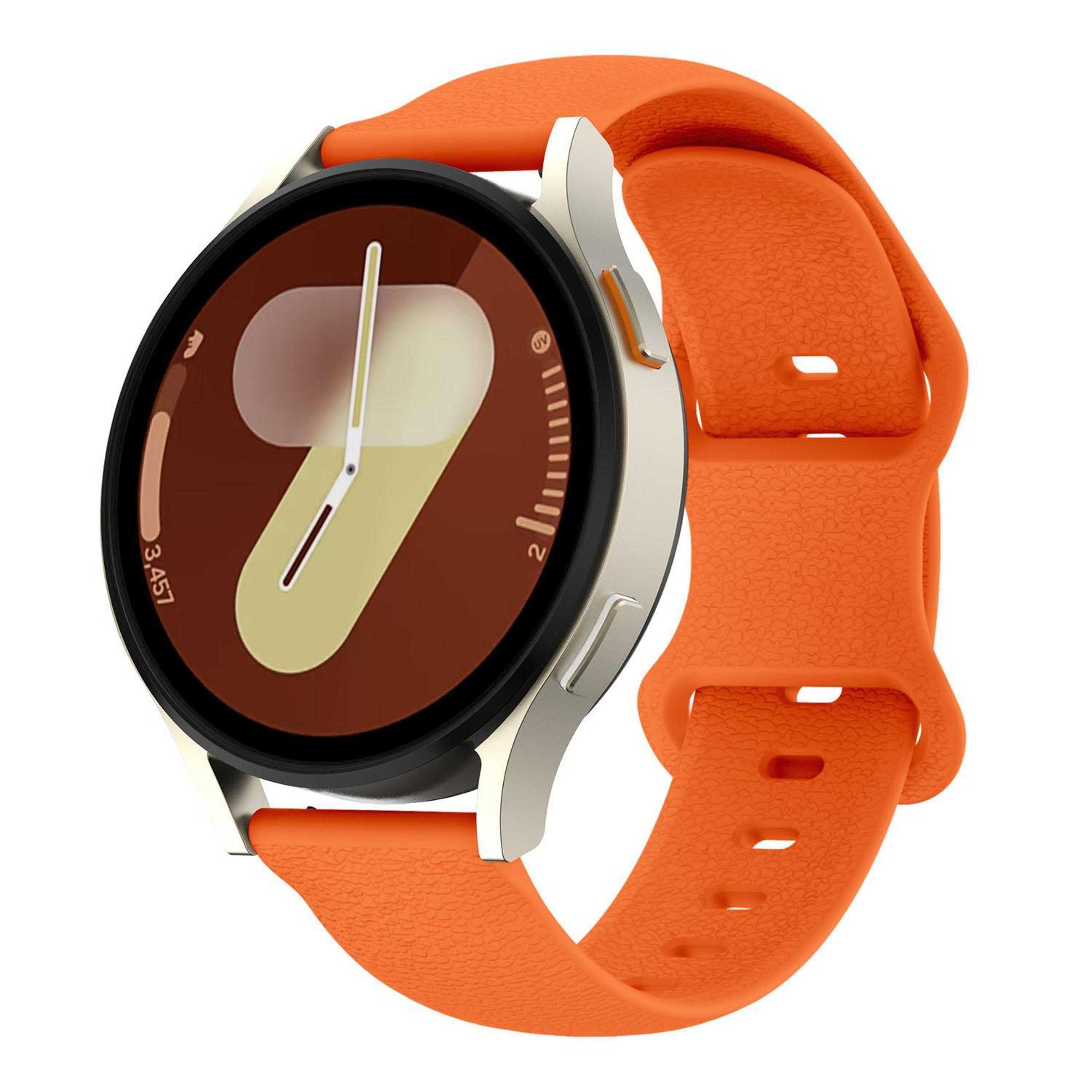 Silicone Watch Strap Lychee Texture Butterfly Clasp Replacement Watch Band 9