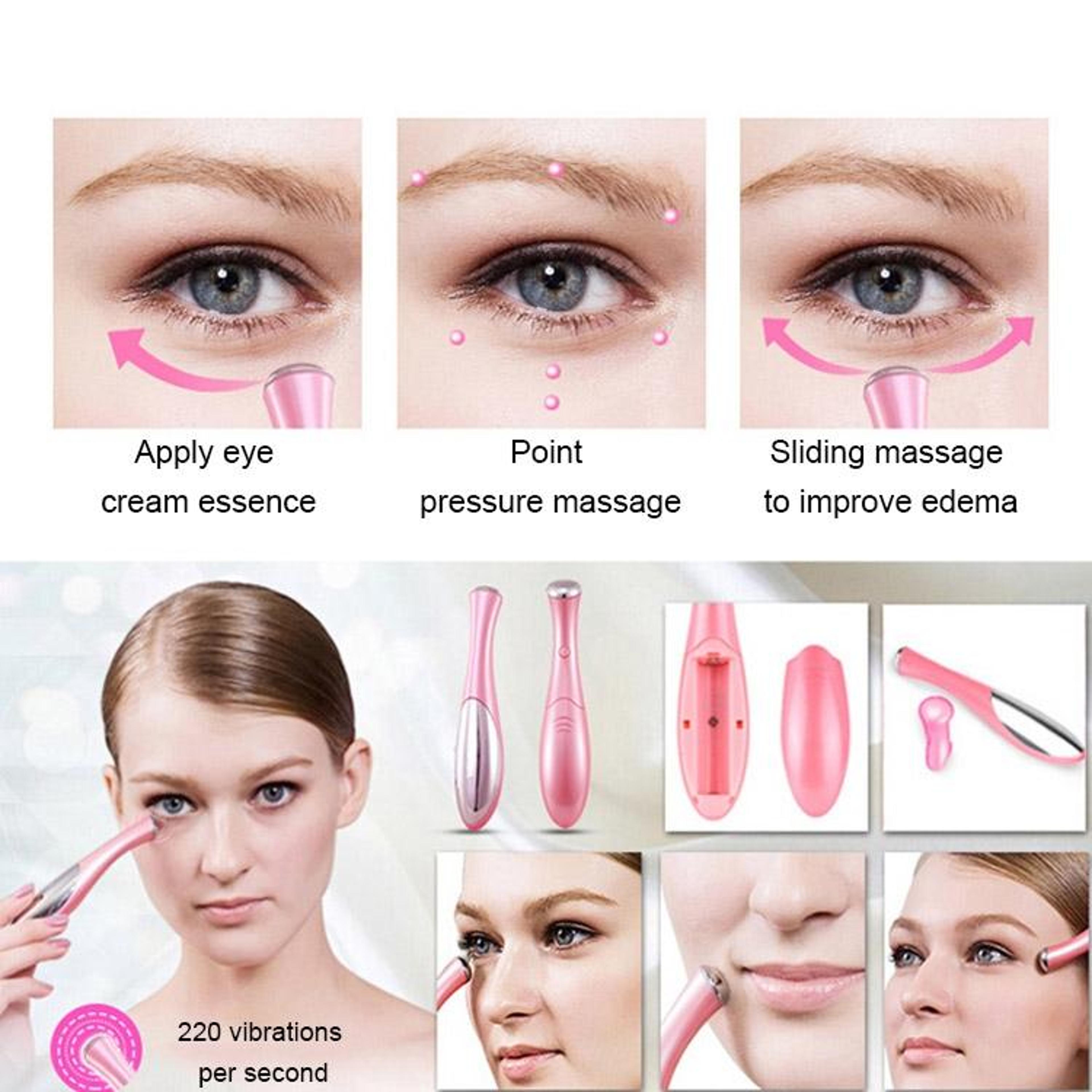 Ion Vibration Eye Massager Pen Eye Wrinkle Remover Eye Cream Applicator 8