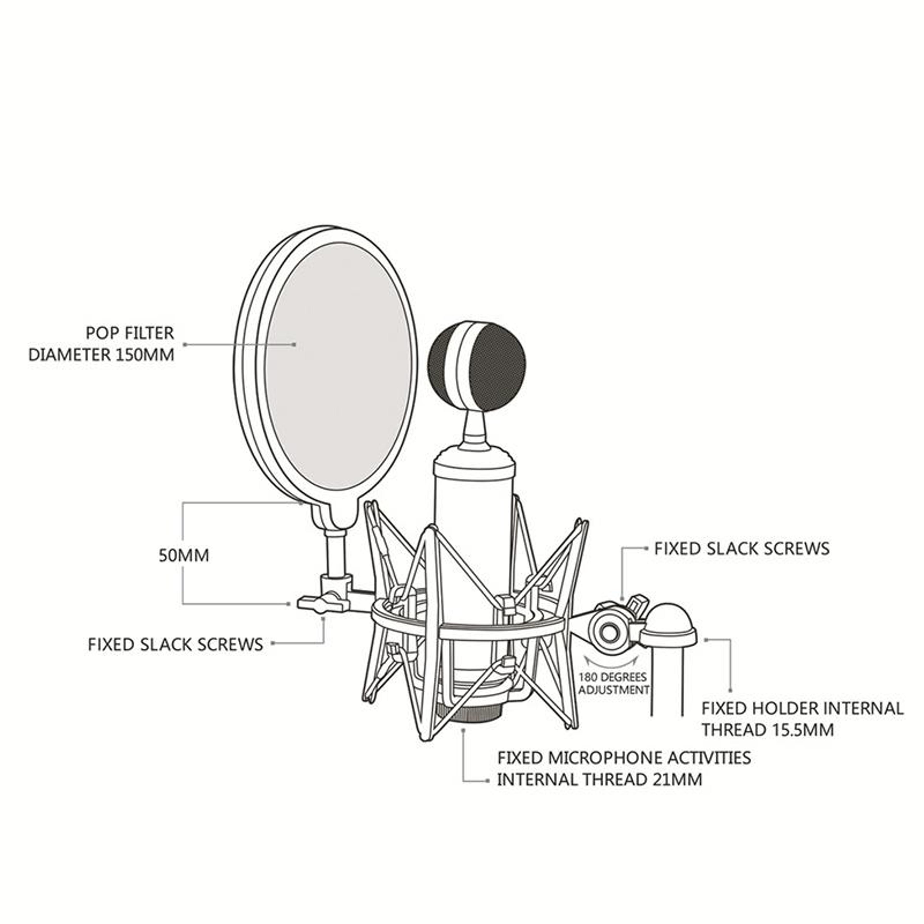 SH101 Live Microphone Shockproof Bracket ABS Mount For Stable Recording And Streaming 2
