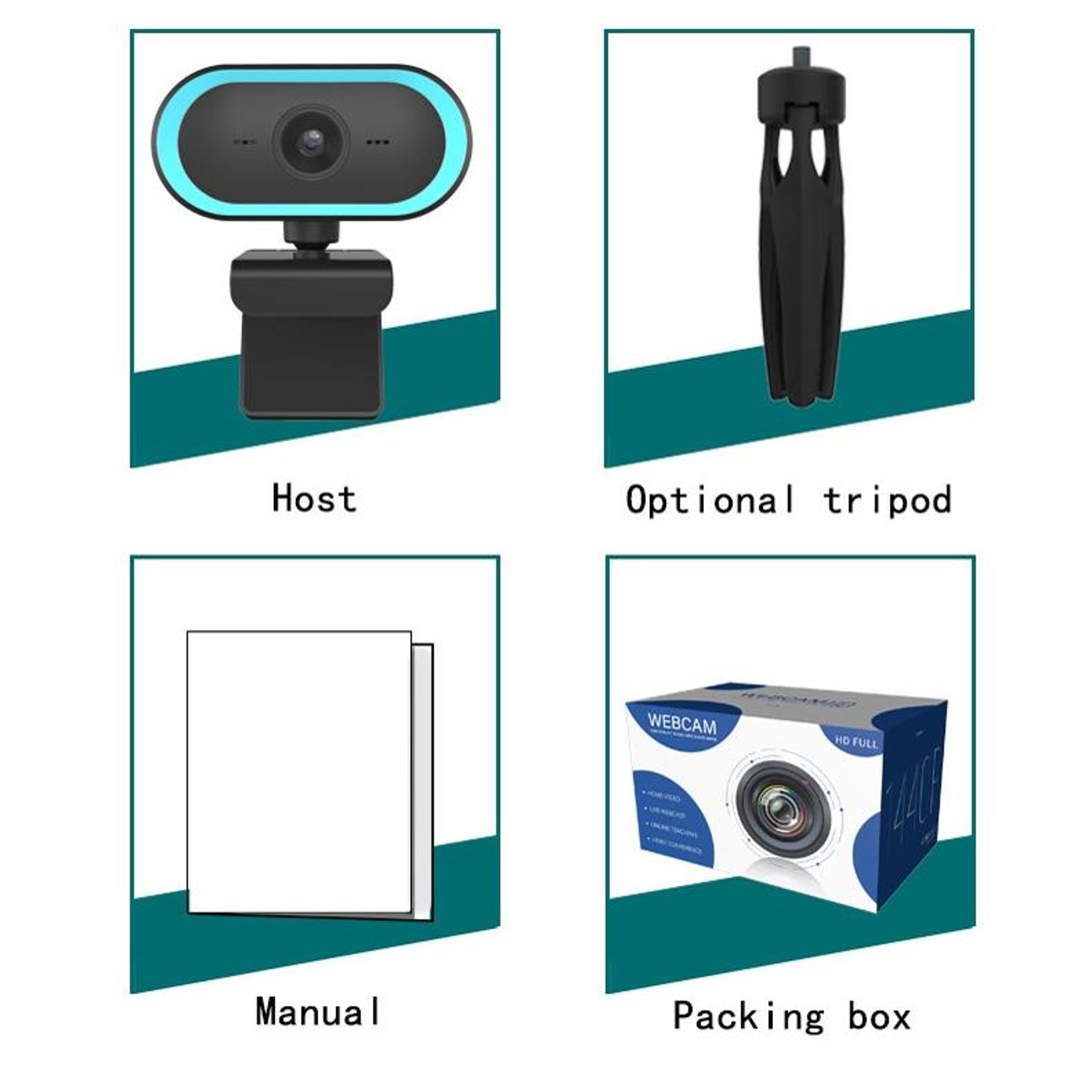 Webcam With Microphone And 360 Degree Rotation For Clear Video Calls 5