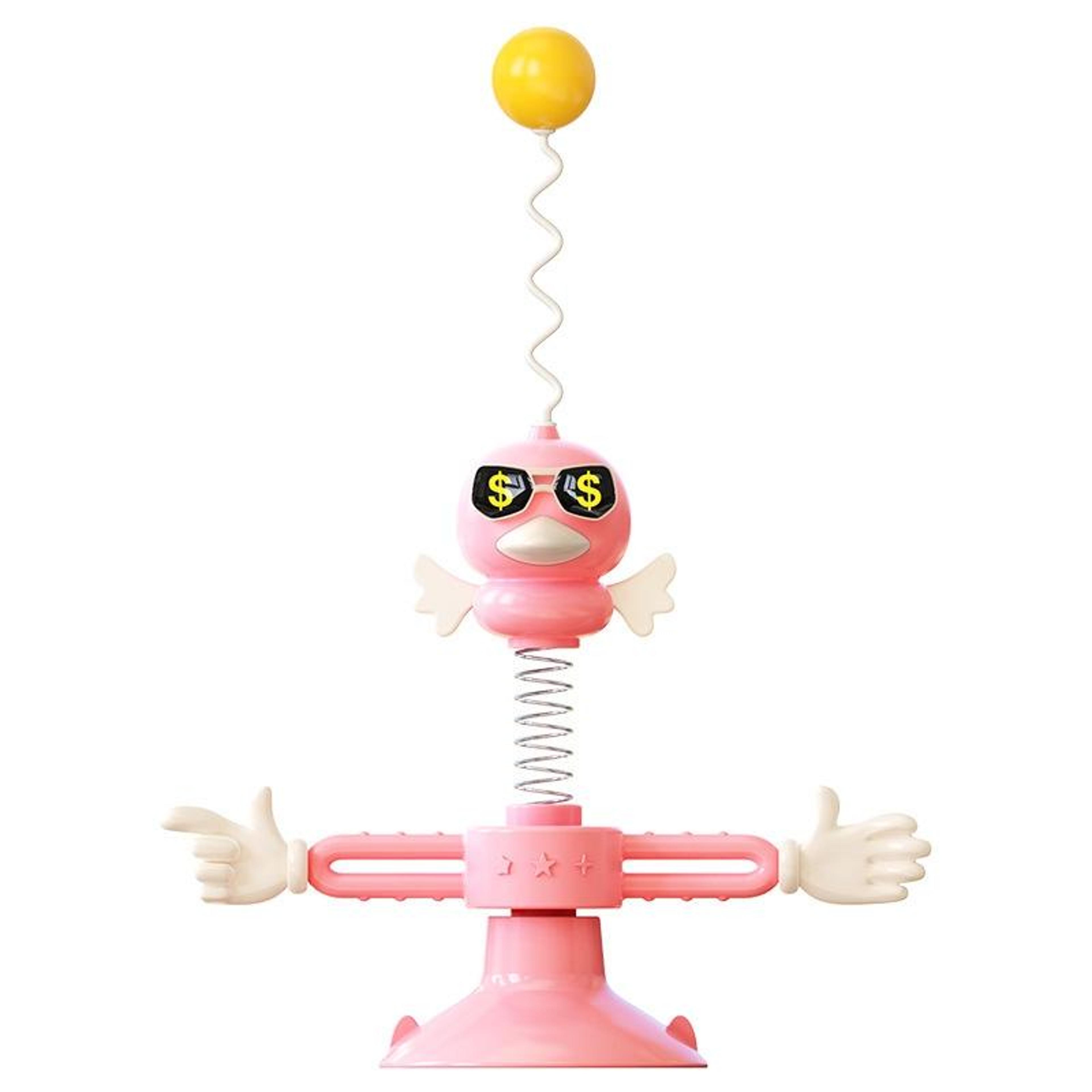 Interactive Cat Toy Suction Cup Windmill Spinner With Spring Teaser For Indoor Cats 5