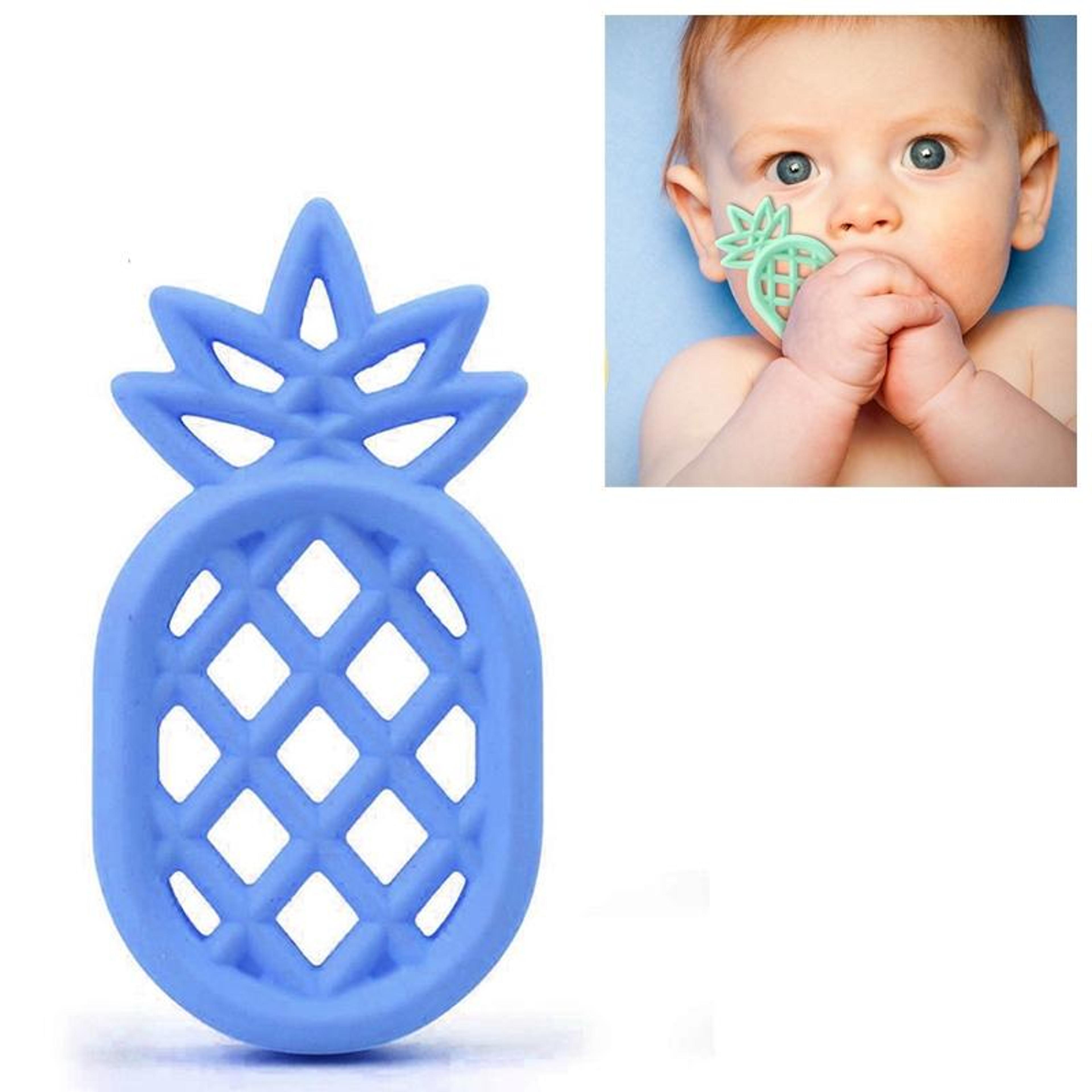 pineapple baby silicone teether soft teething toy bpa free easy grip nursing pendant for infants