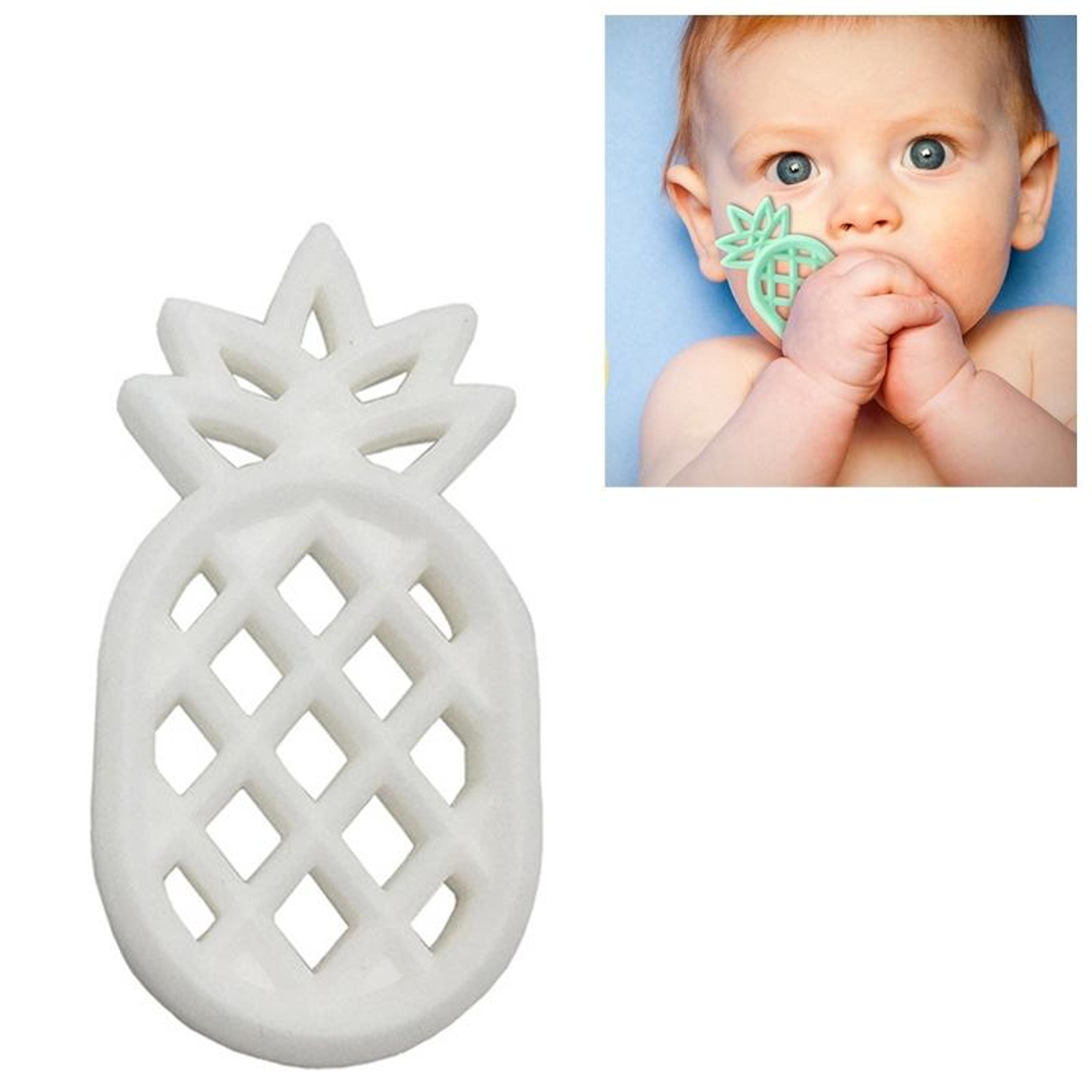 Pineapple Baby Silicone Teether Soft Teething Toy BPA Free Easy Grip Nursing Pendant For Infants 7