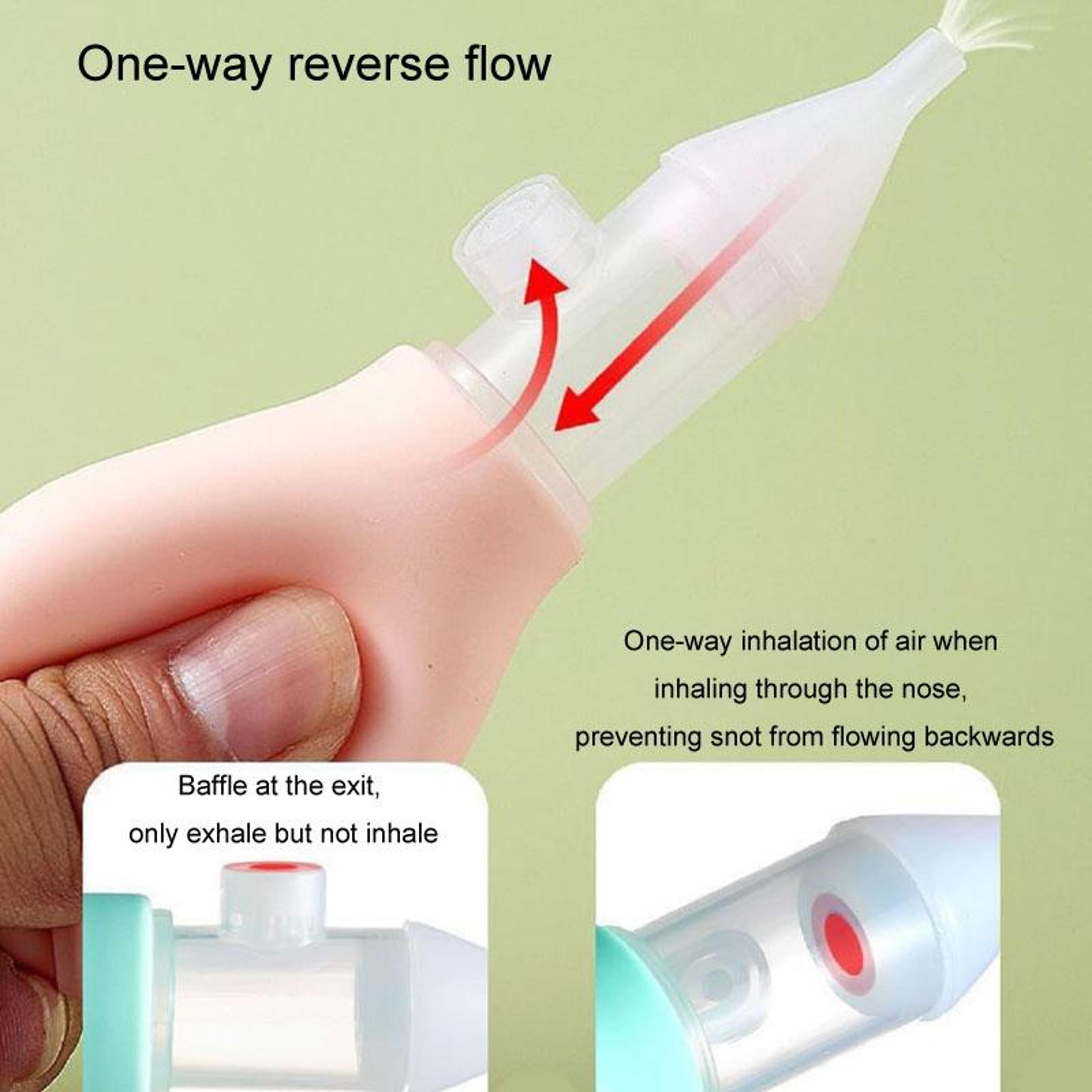 Baby Nasal Aspirator Soft Silicone Baby Nose Cleaner Anti Reflux Infant Nose Suction Tool 5