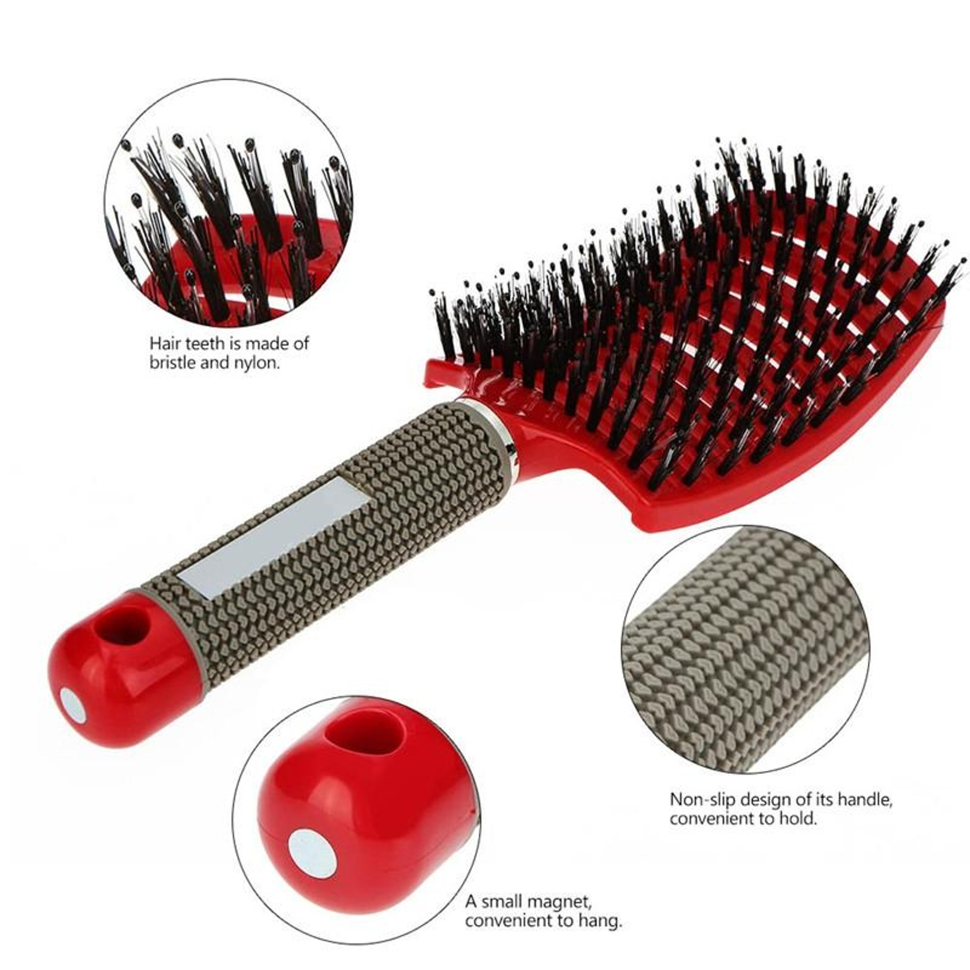 Scalp Massage Detangling Hair Brush For Curly Wet Dry Hair With Nylon Bristles 3