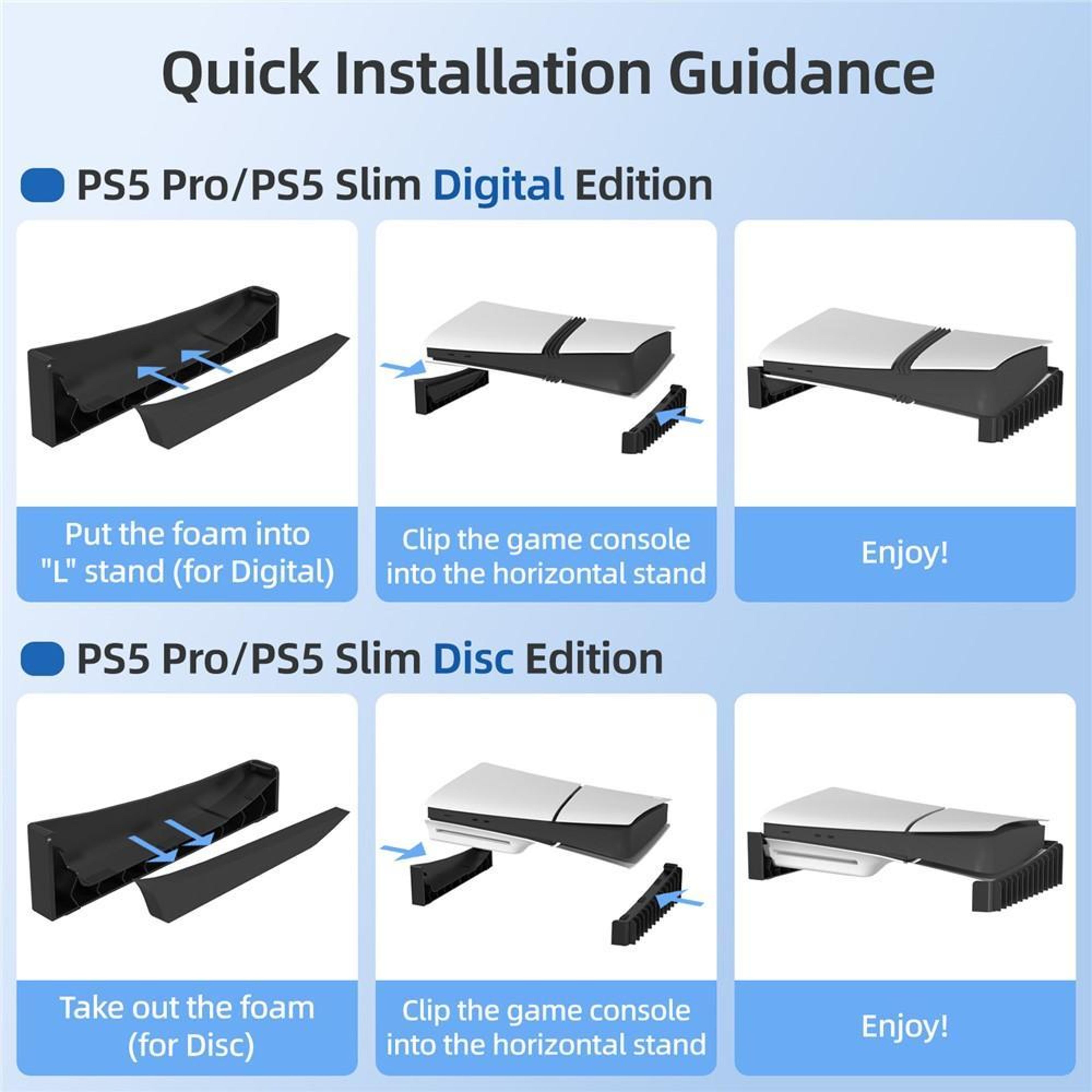 PS5 Cooling Stand With 12 Disc Storage For PS5 Pro And PS5 Slim Digital Disc Edition 4